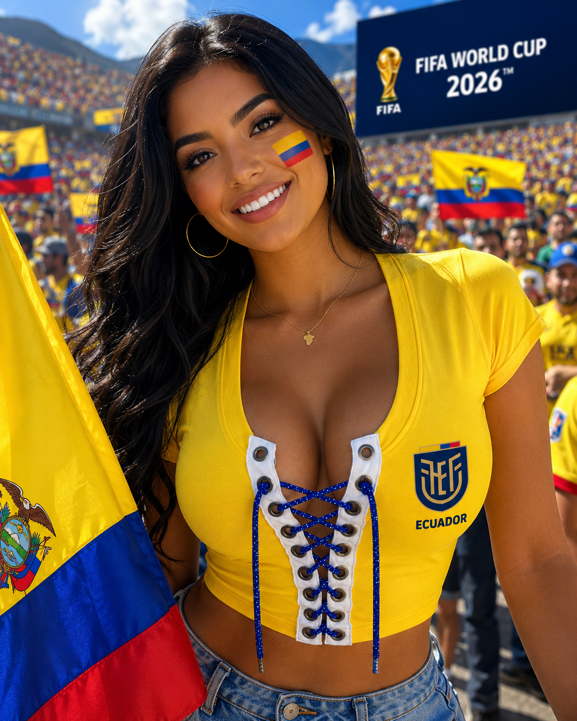 World Cup Edition - Ecuador Crop Top (Yellow)