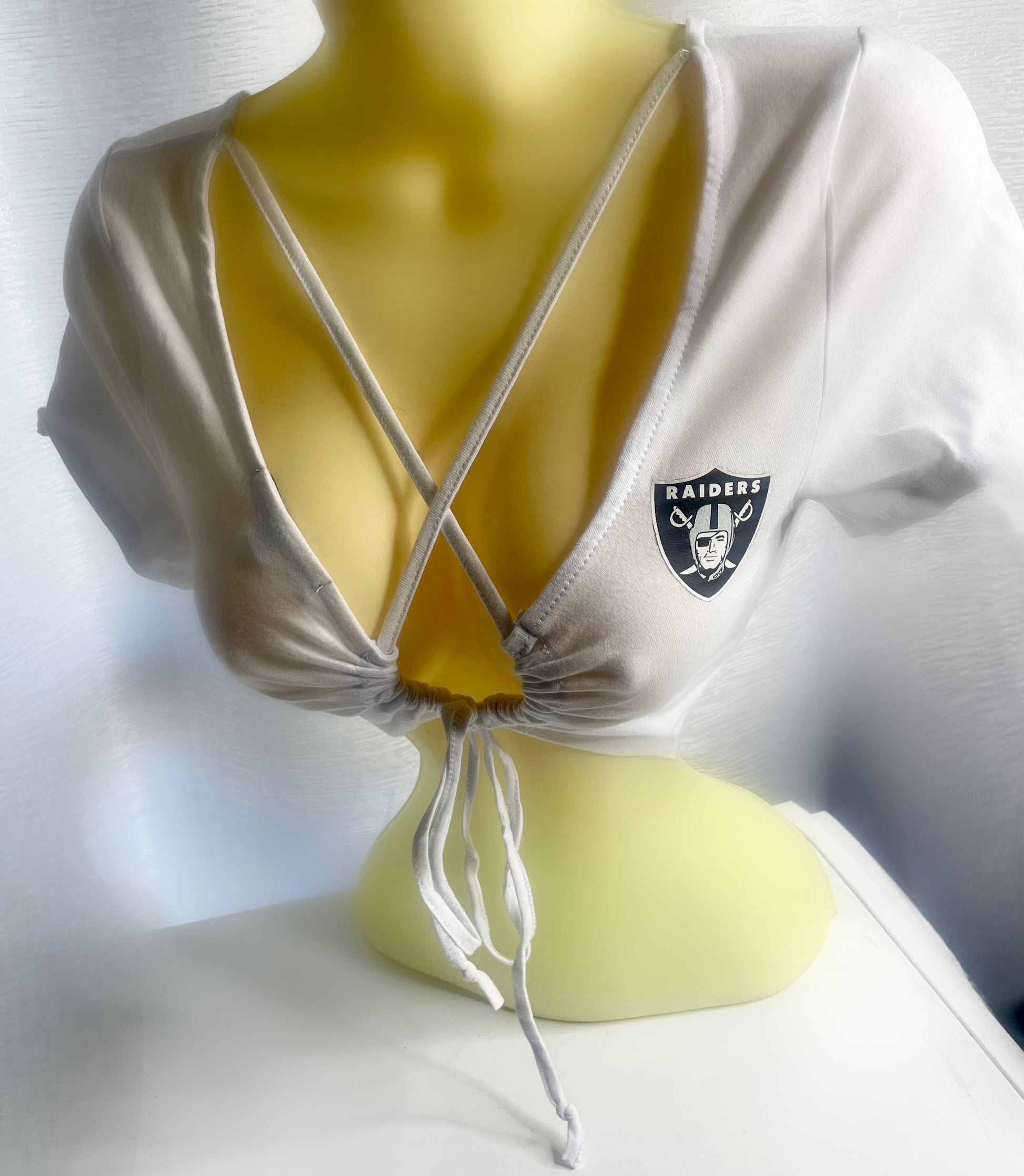 Raiders Criss Cross Crop Top