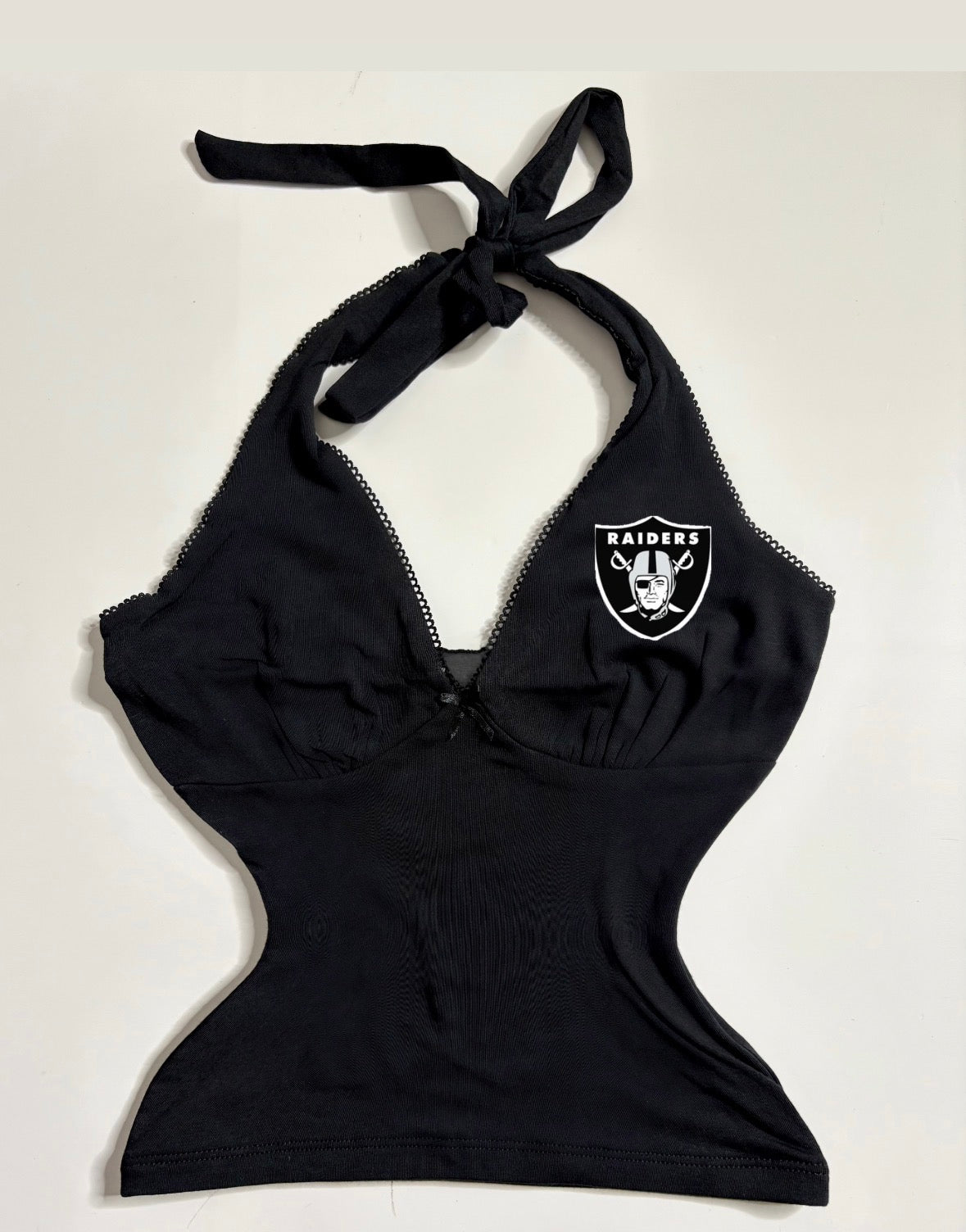 Raiders Halter Top with Edge Lace