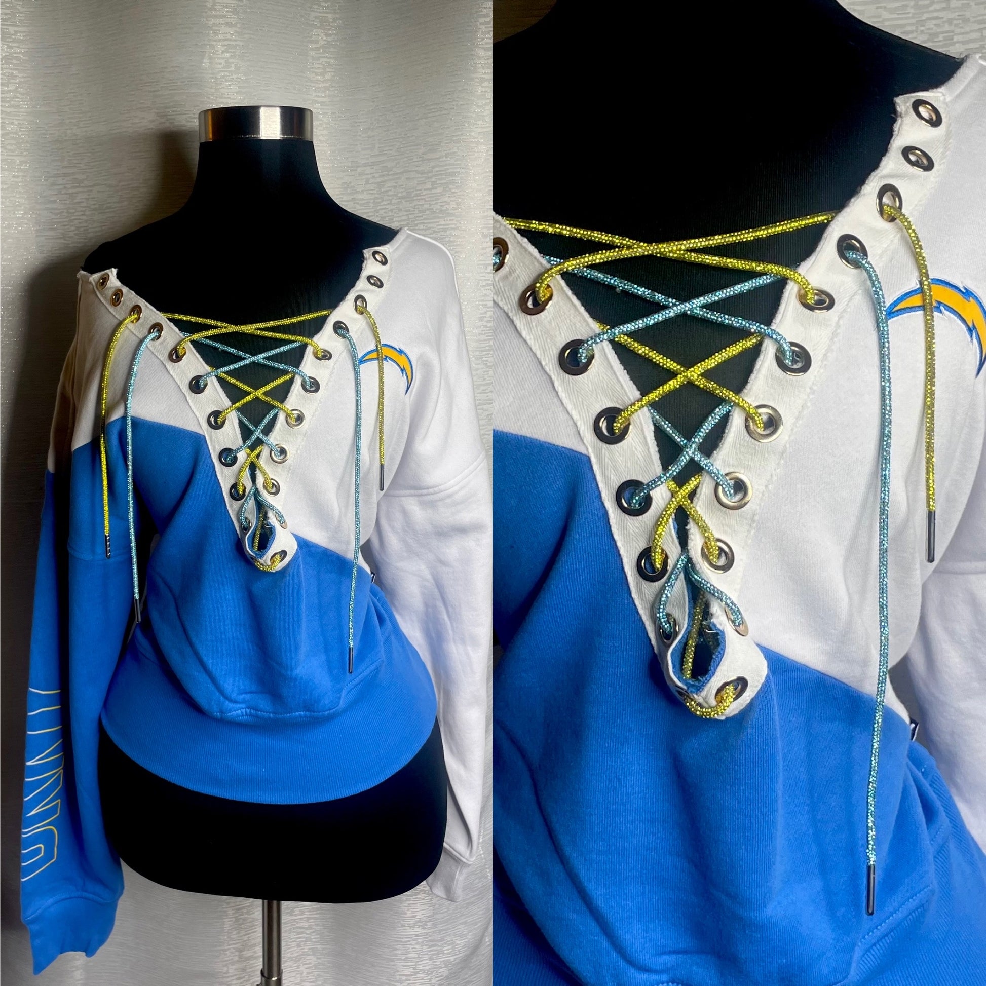 Los Angeles Chargers off the shoulder sweater