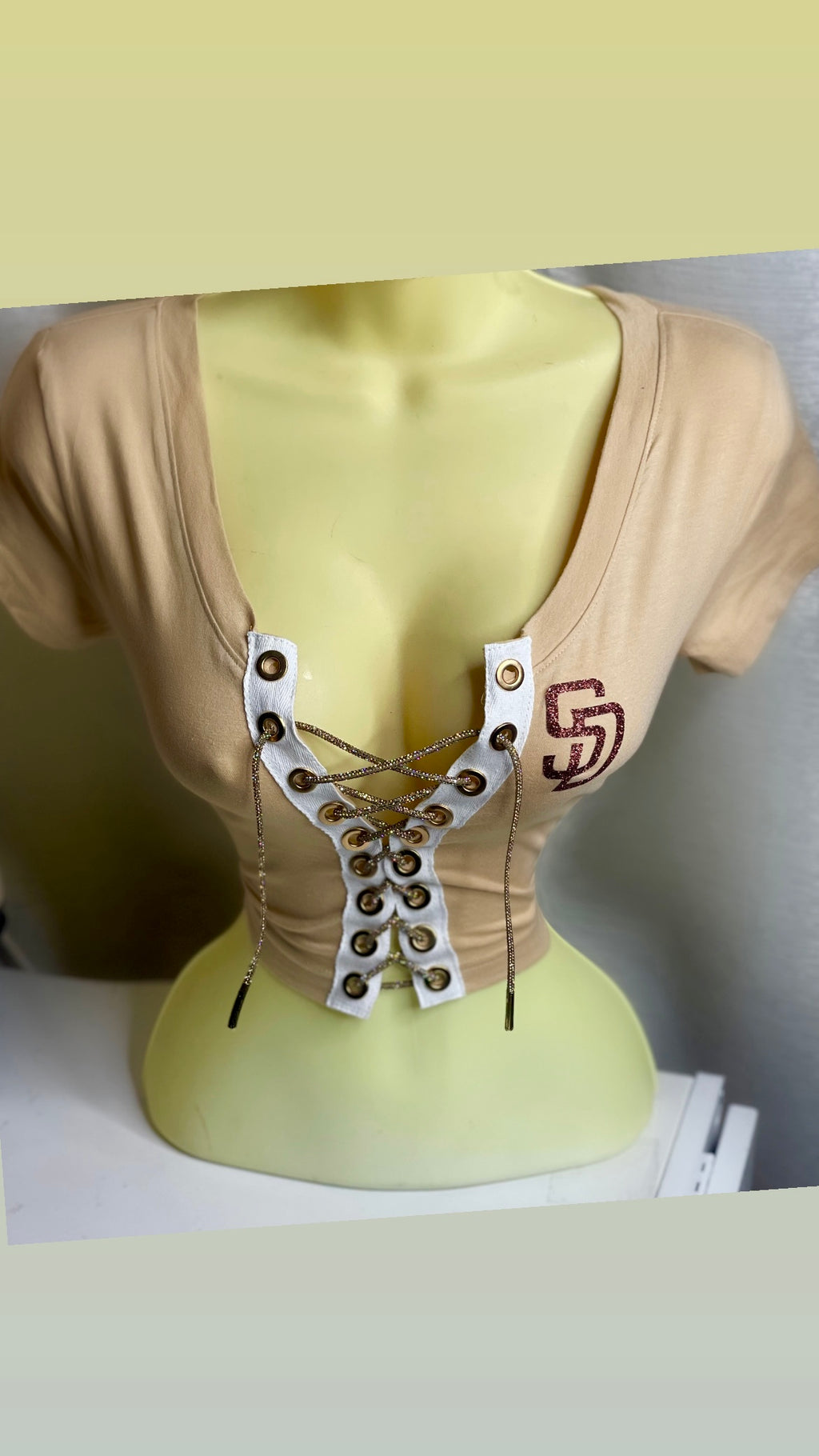 SD Padres Crop Top - Khaki