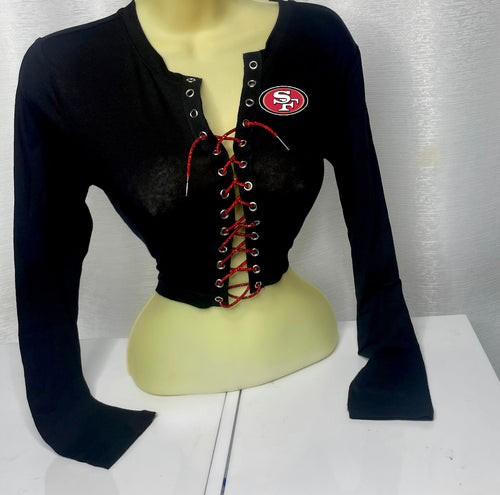 49ers crop top (long sleeves)
