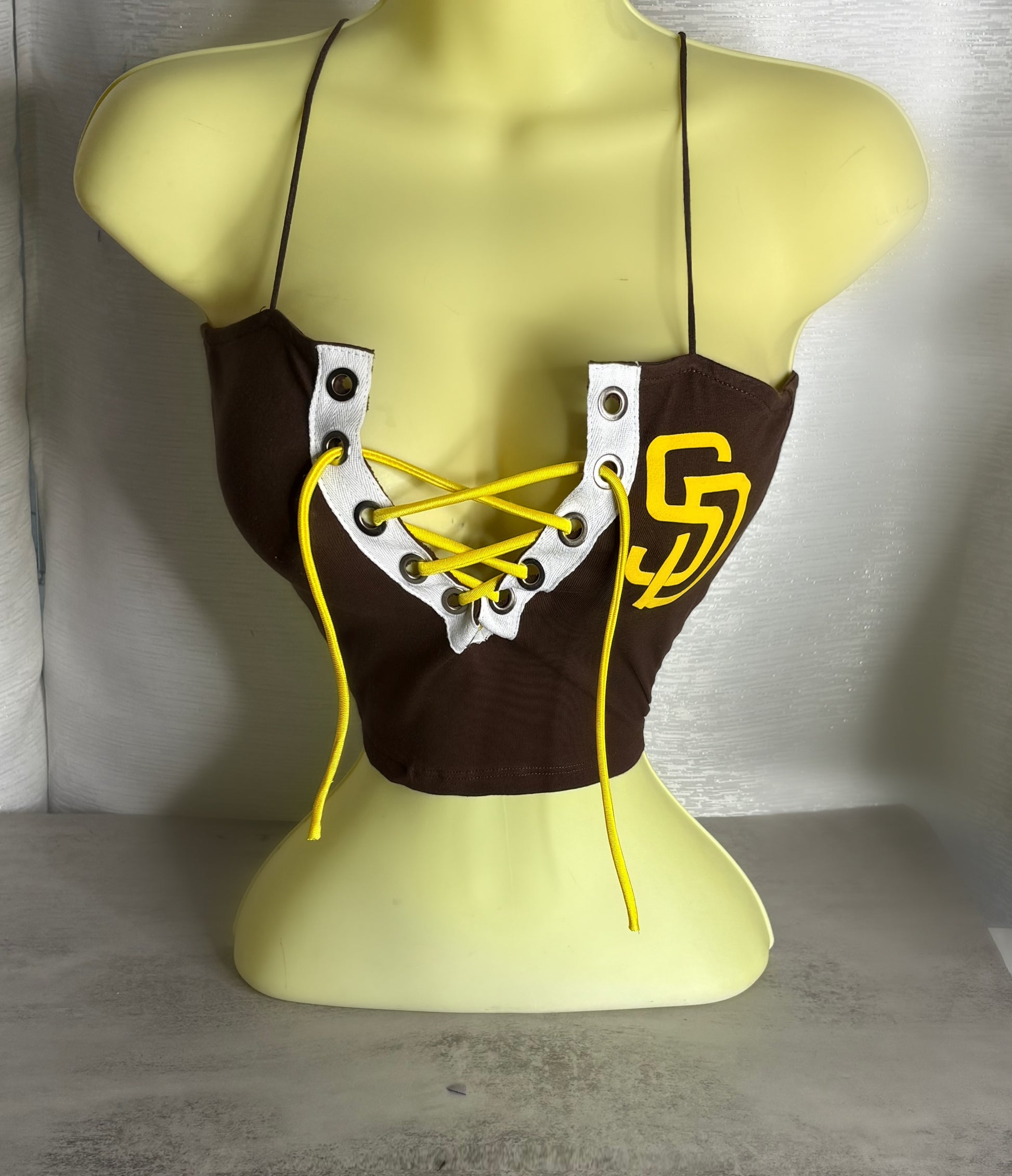 SD Padres Spaghetti Strap Crop Top
