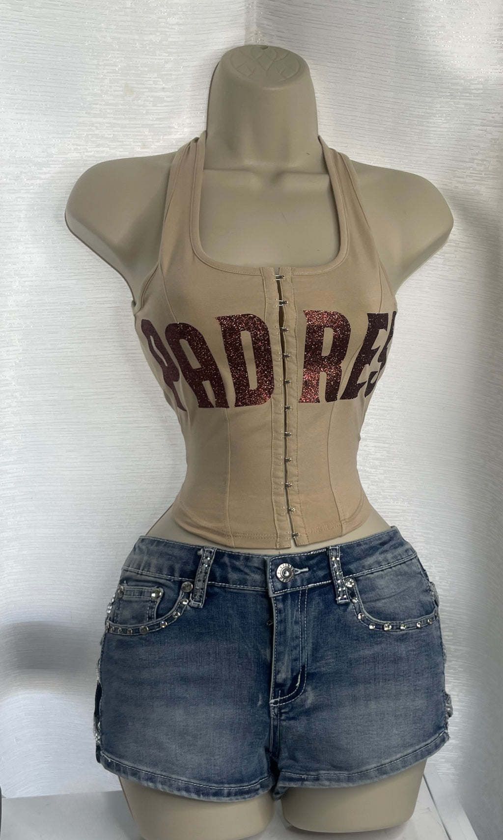 SD Padres Corset Top - Khaki