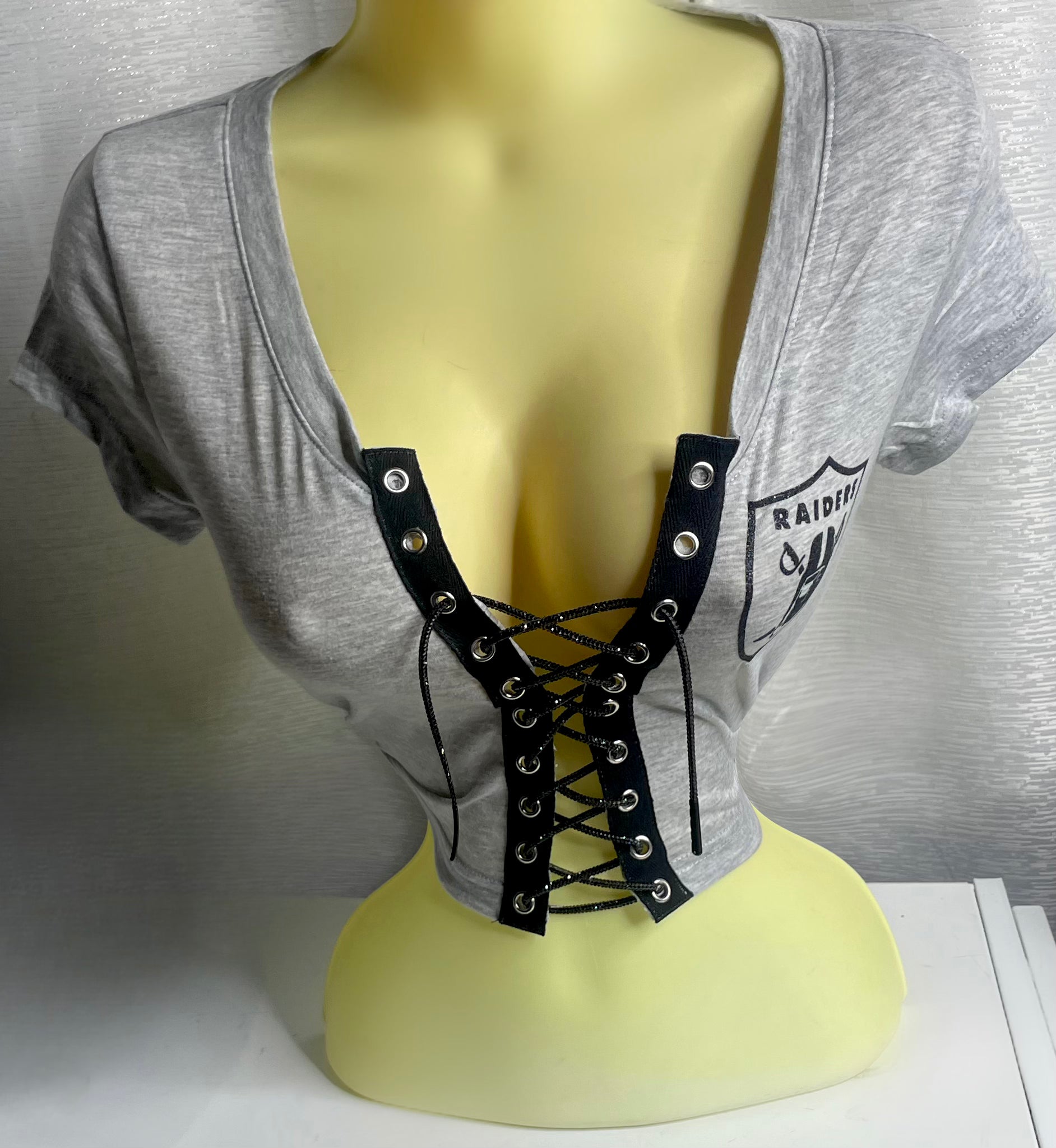 Raiders Crop Top - Heather Gray