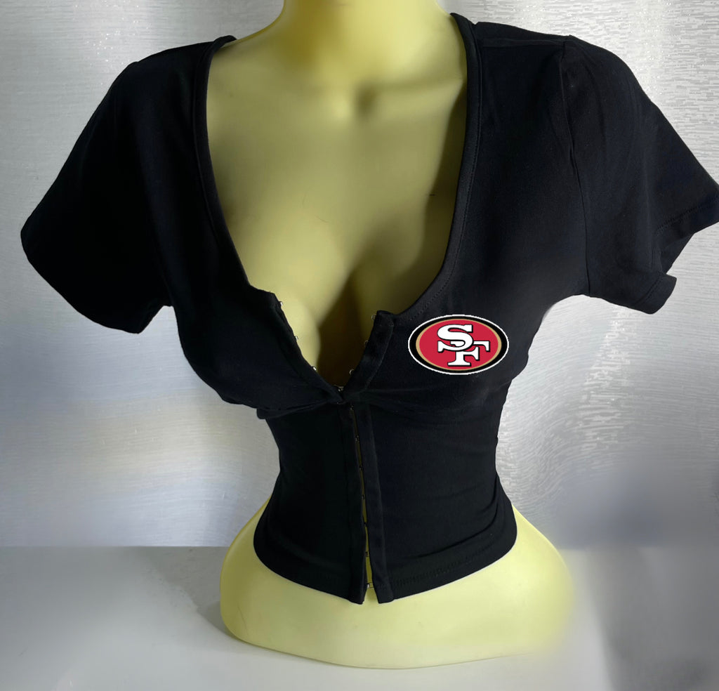 49ers Short Sleeve Corset - Black