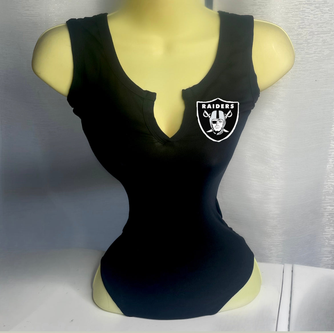 Raiders V- Neck bodysuit (Sleeveless)
