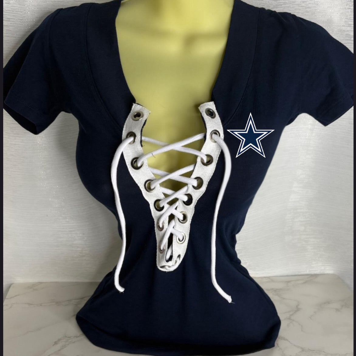 Cowboys Fitted Tee - Navy