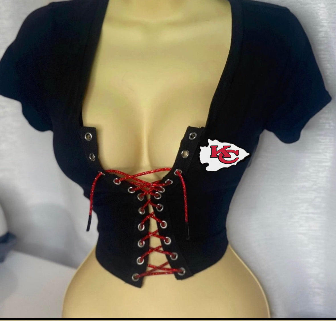 Chiefs Crop Top - Black
