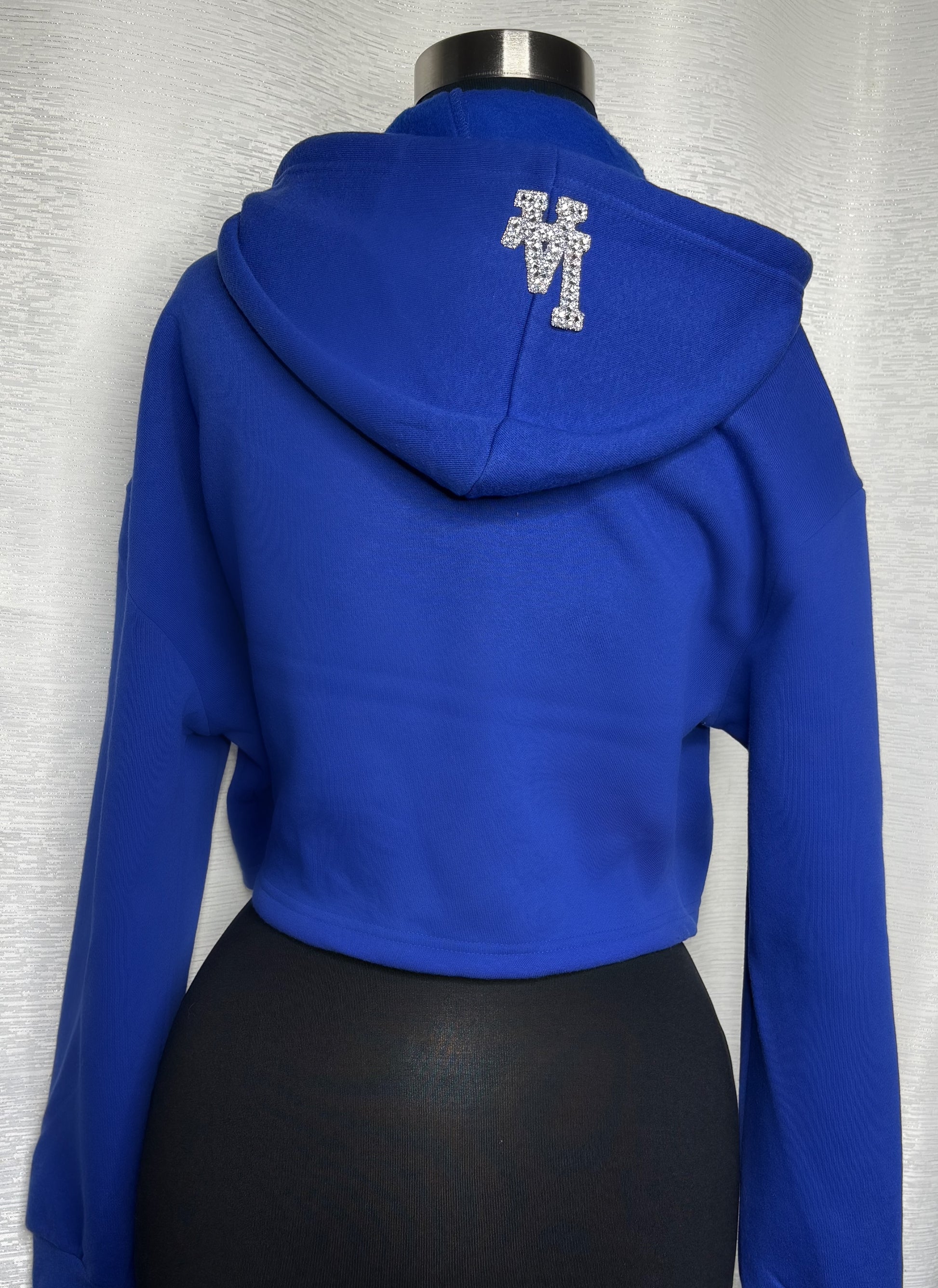 Los Angeles Rhinestone Cropped Hoodie