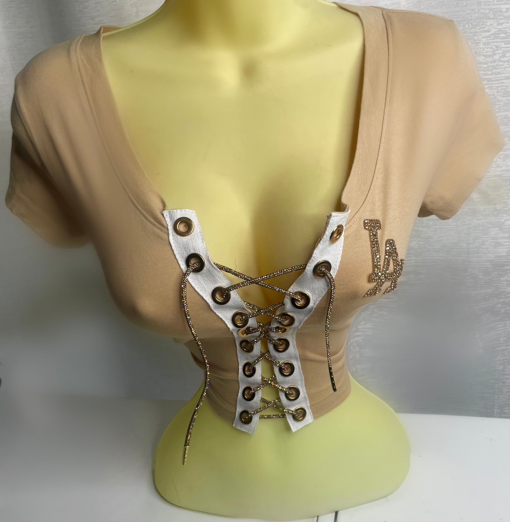 LA Crop Top - Khaki