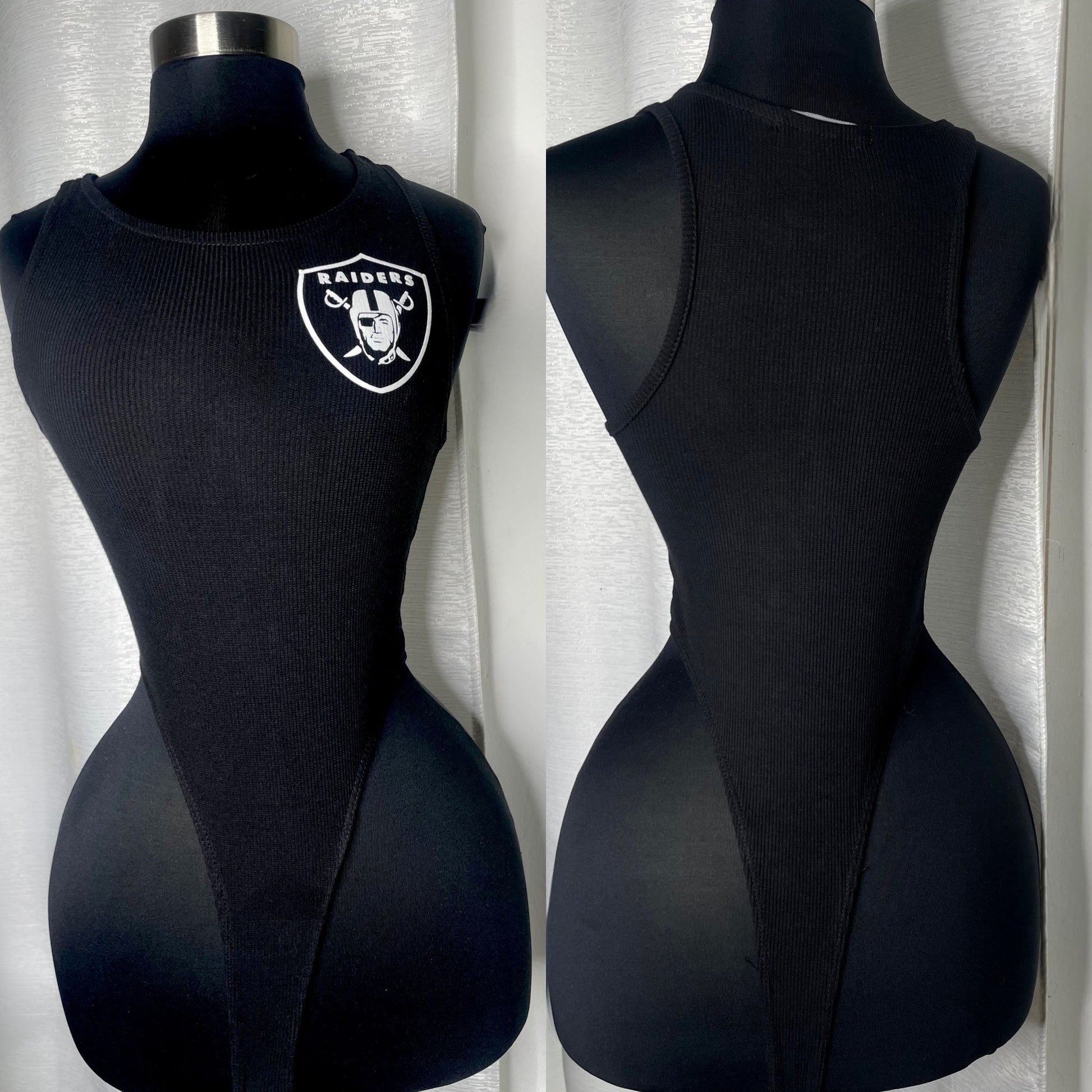 Raiders High Leg Thong Bodysuit