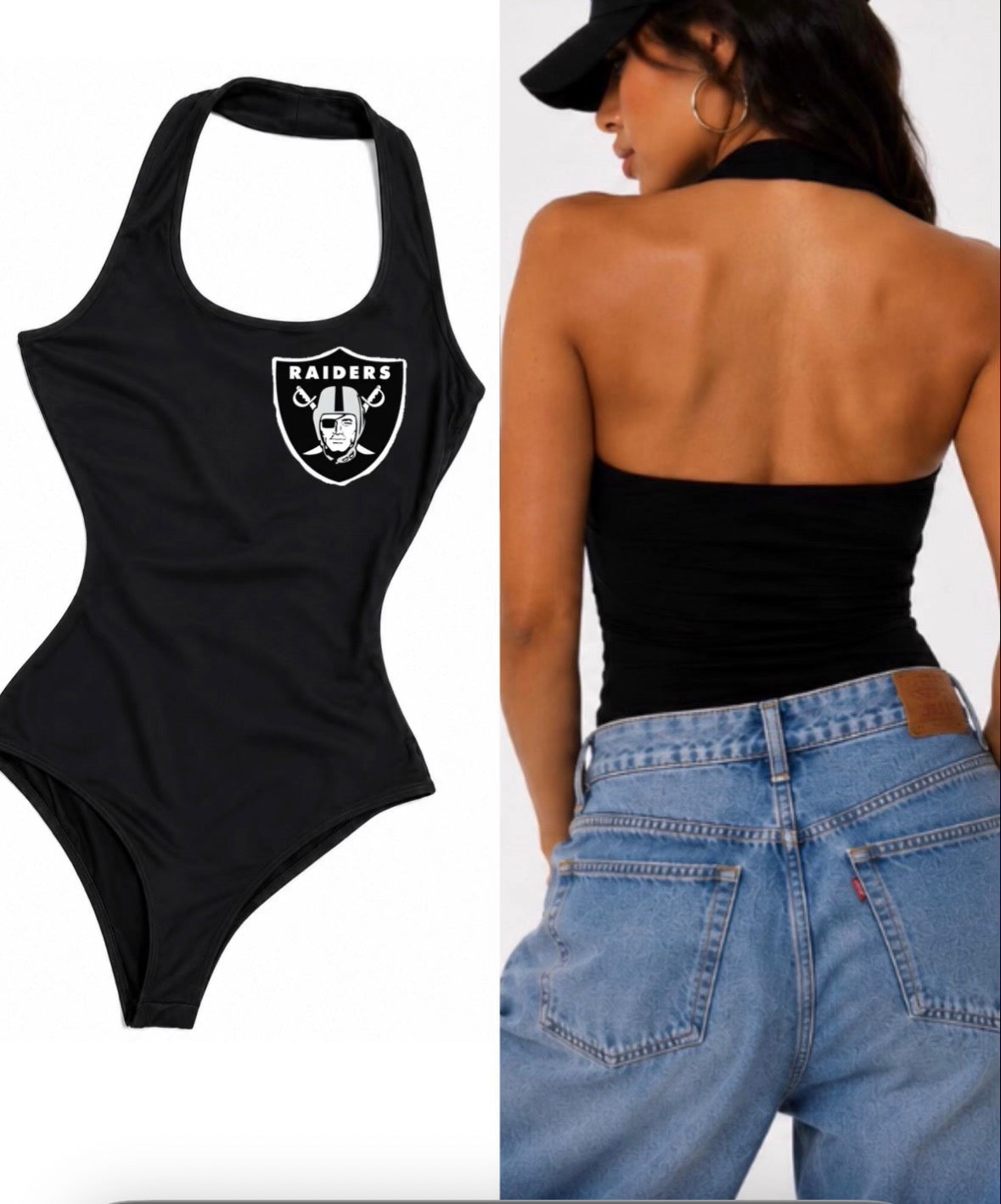 Raiders Halter Bodysuit