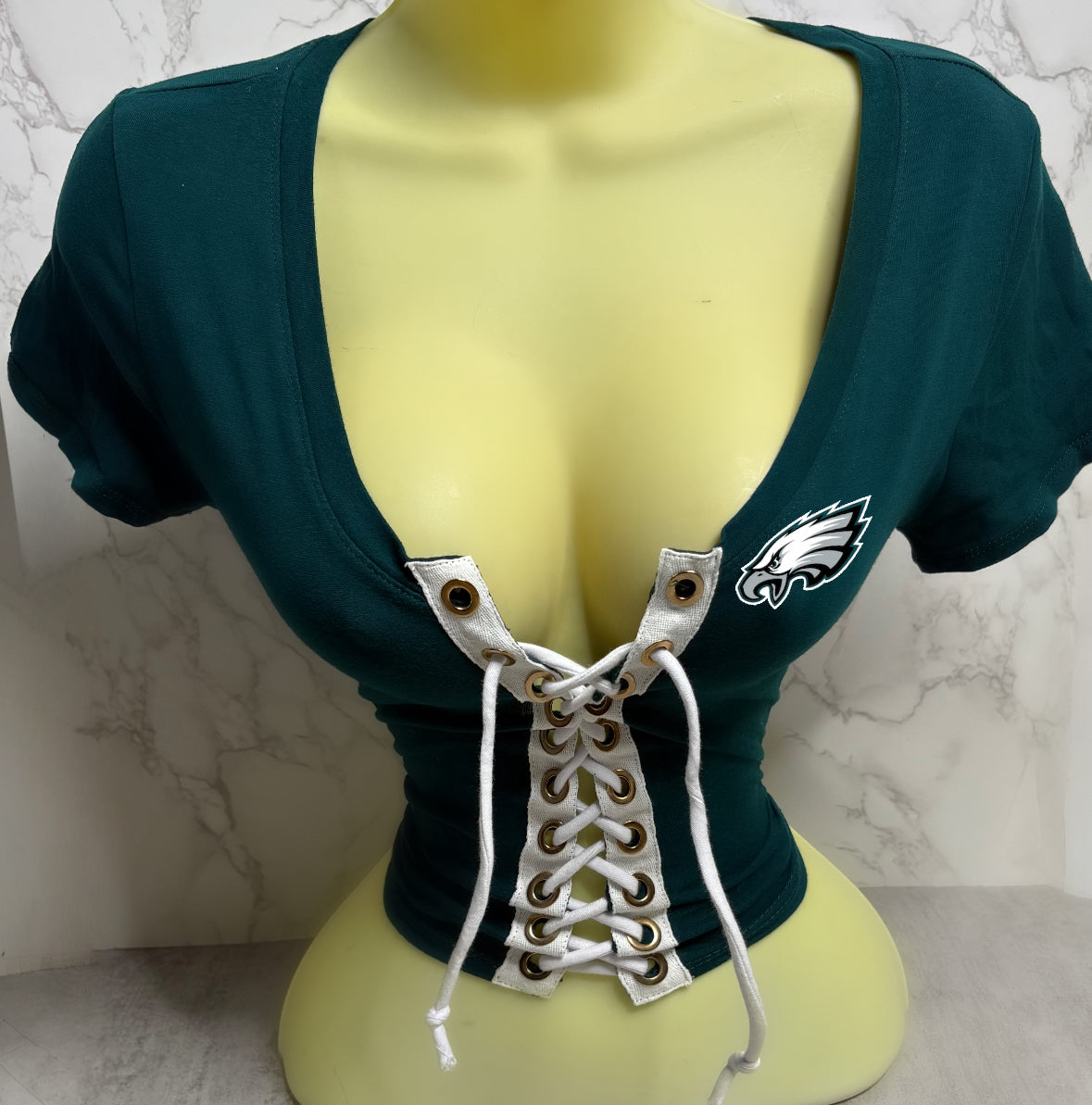 Eagles Crop Top - Midnight Green