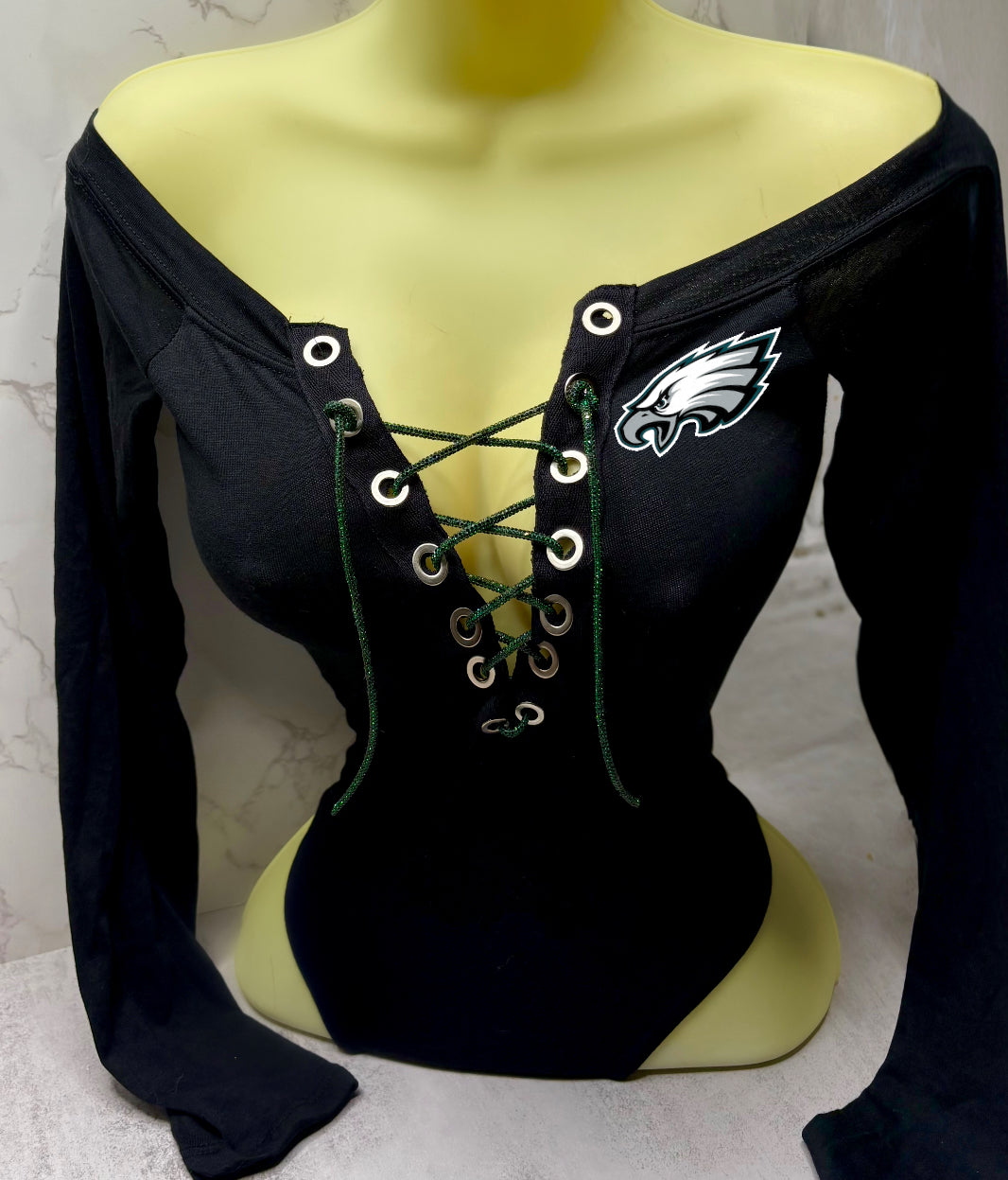 Eagles Off the Shoulder Bodysuit