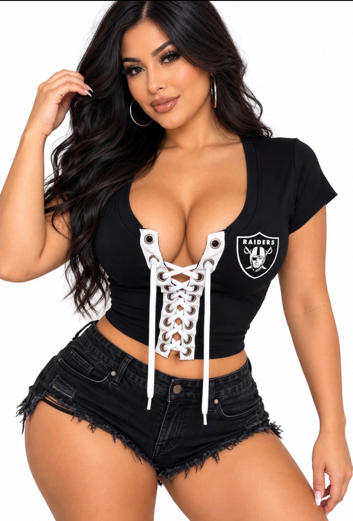 Raiders Crop Top - Cotton Lace