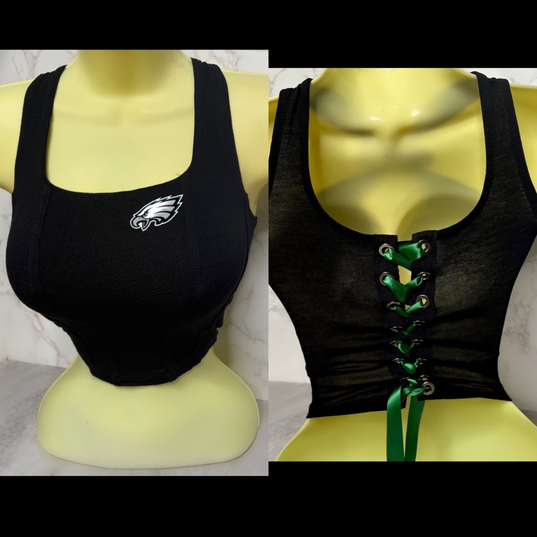 Eagles Open Back Corset Top