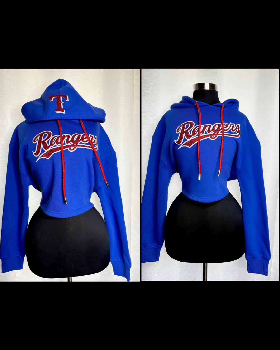 Rangers Cropped Fleece Hoodie