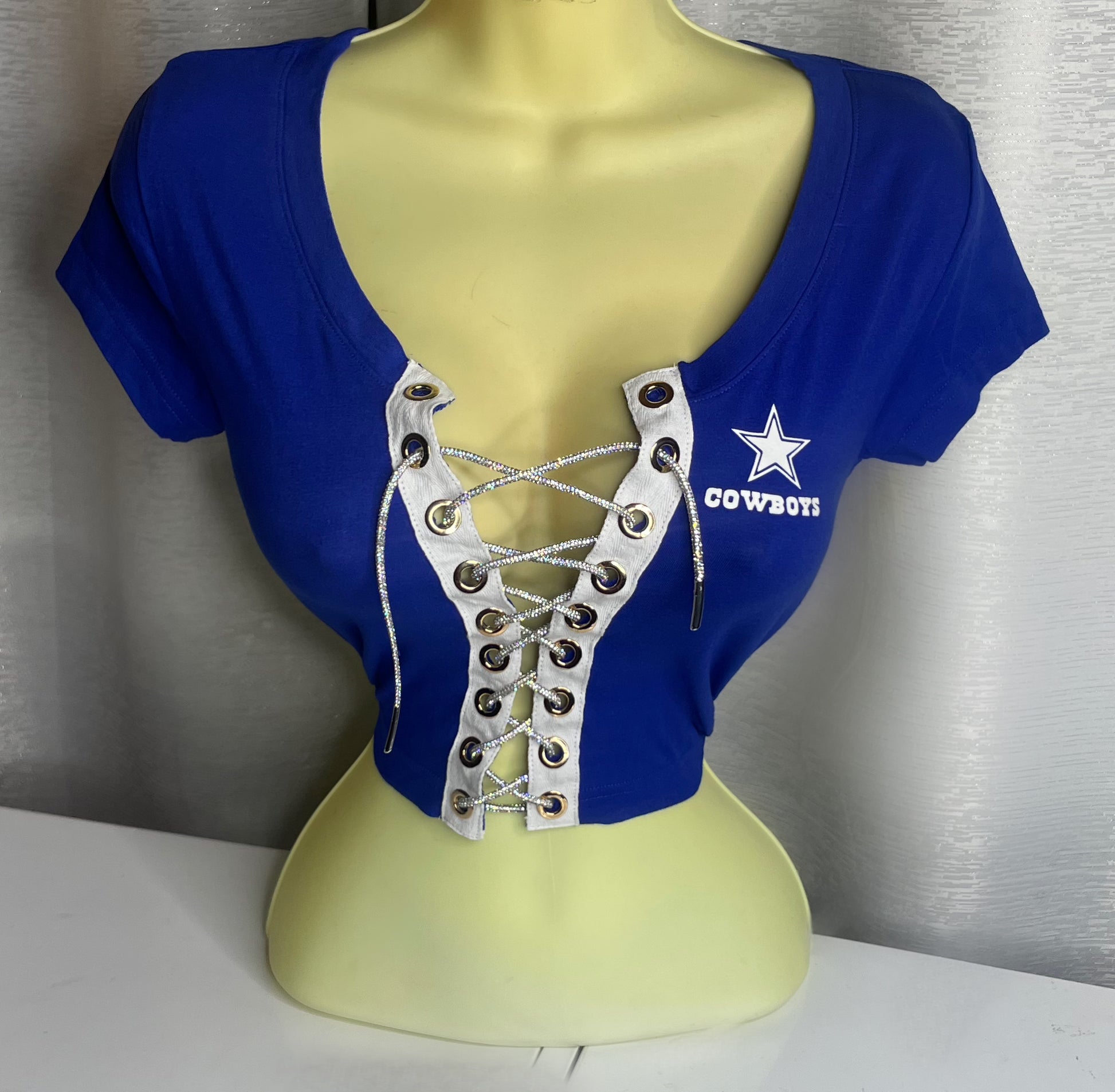 Cowboys Crop Top - Royal Blue