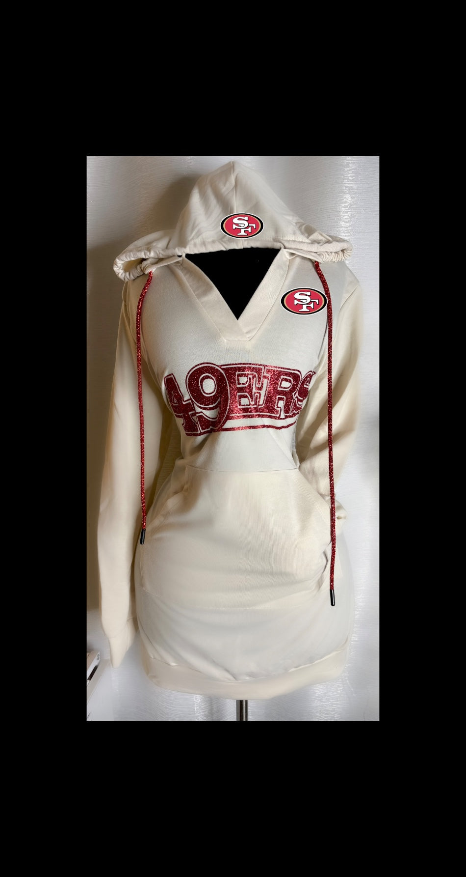 49ers Hoodie Dress - Off White