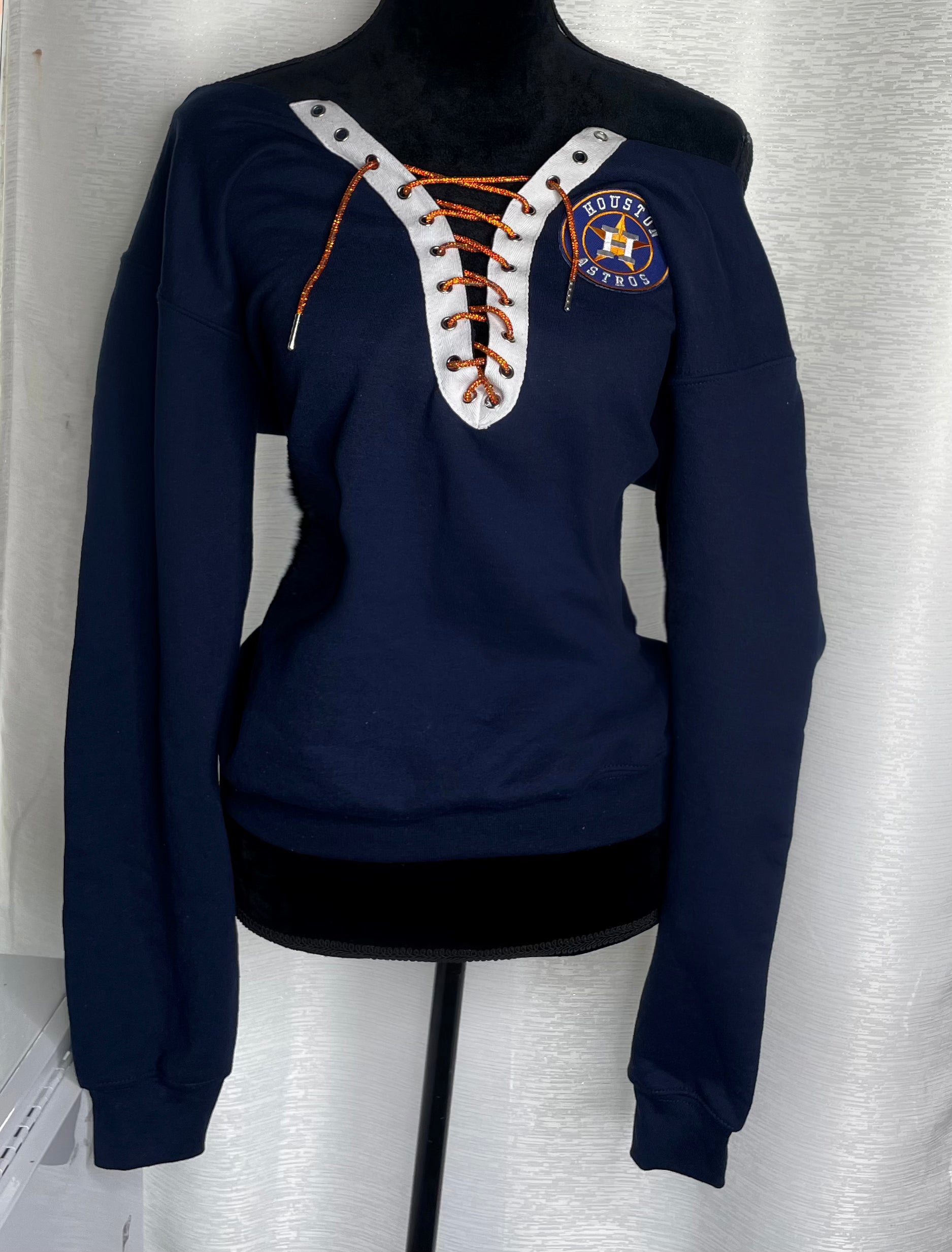 Houston Astros Off the Shoulder Sweater