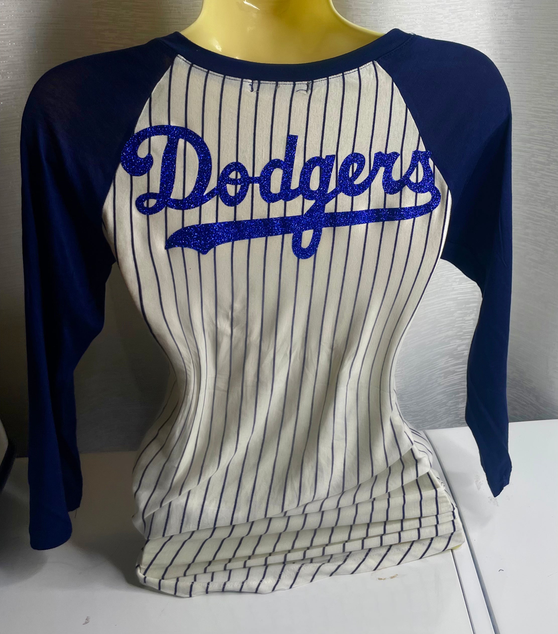 Dodgers Baseball Striped Shirt