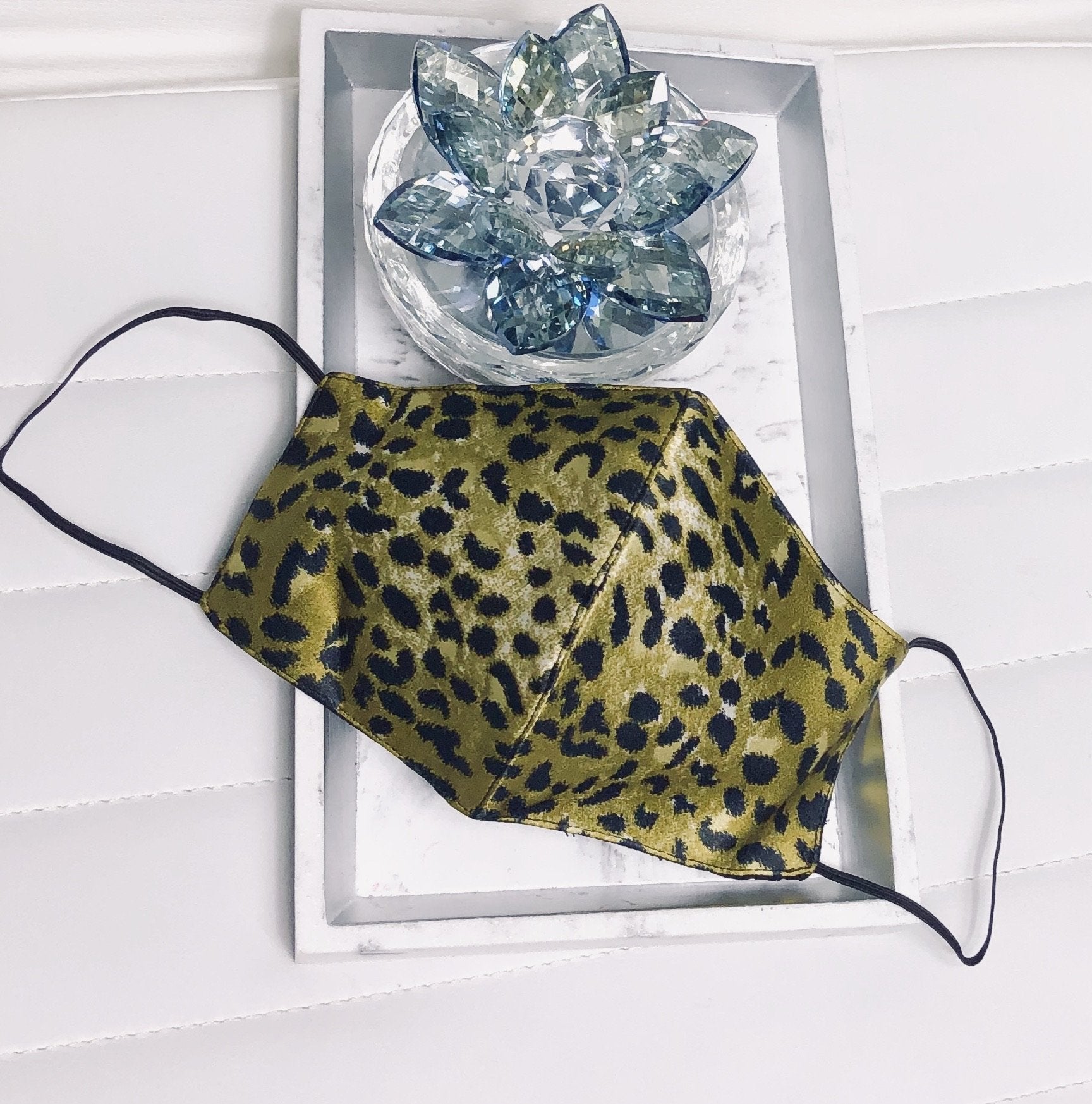 Face Mask - Leopard (Gold) - Hot L.A. Fashion 
