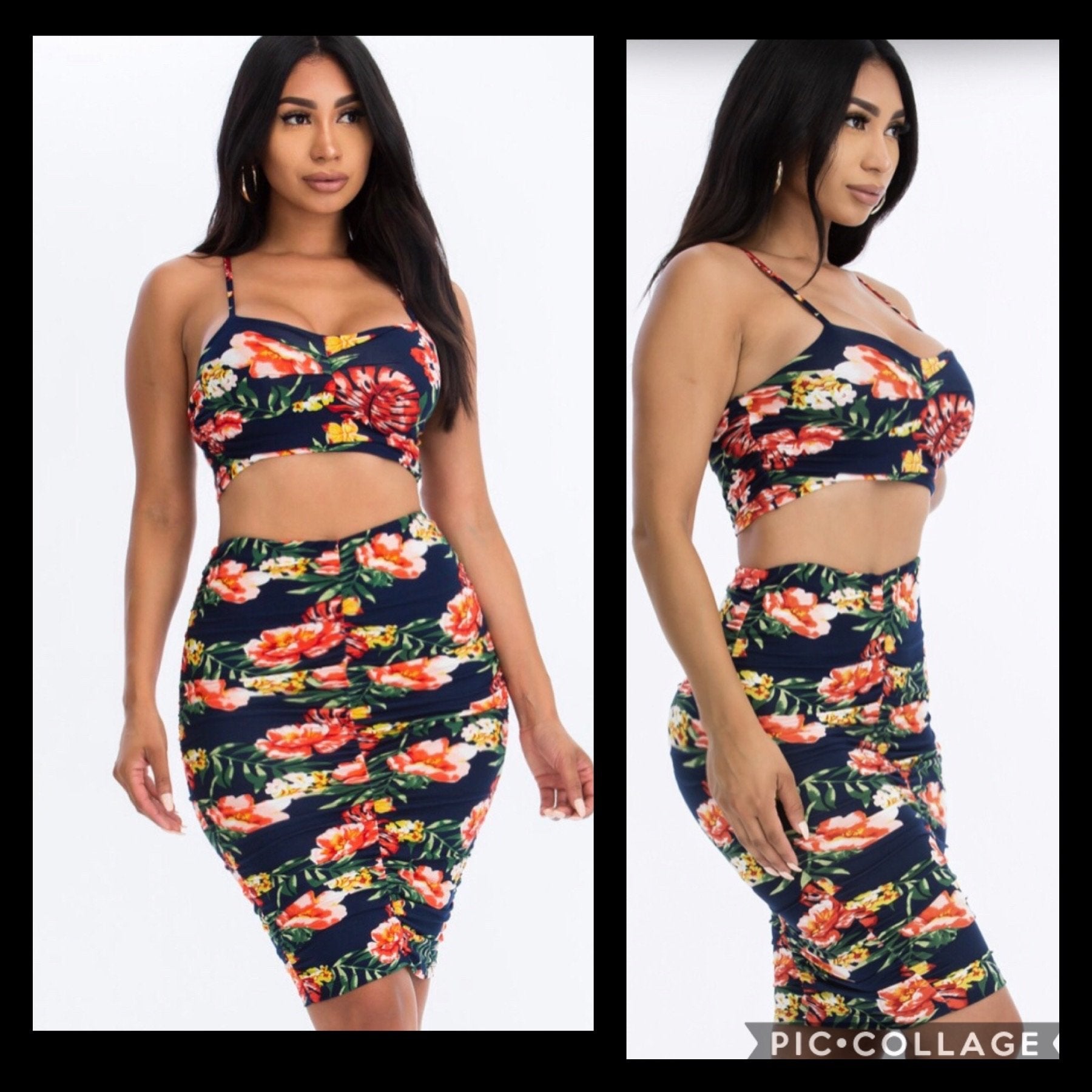 Tusa Ruched Set - Hot L.A. Fashion 