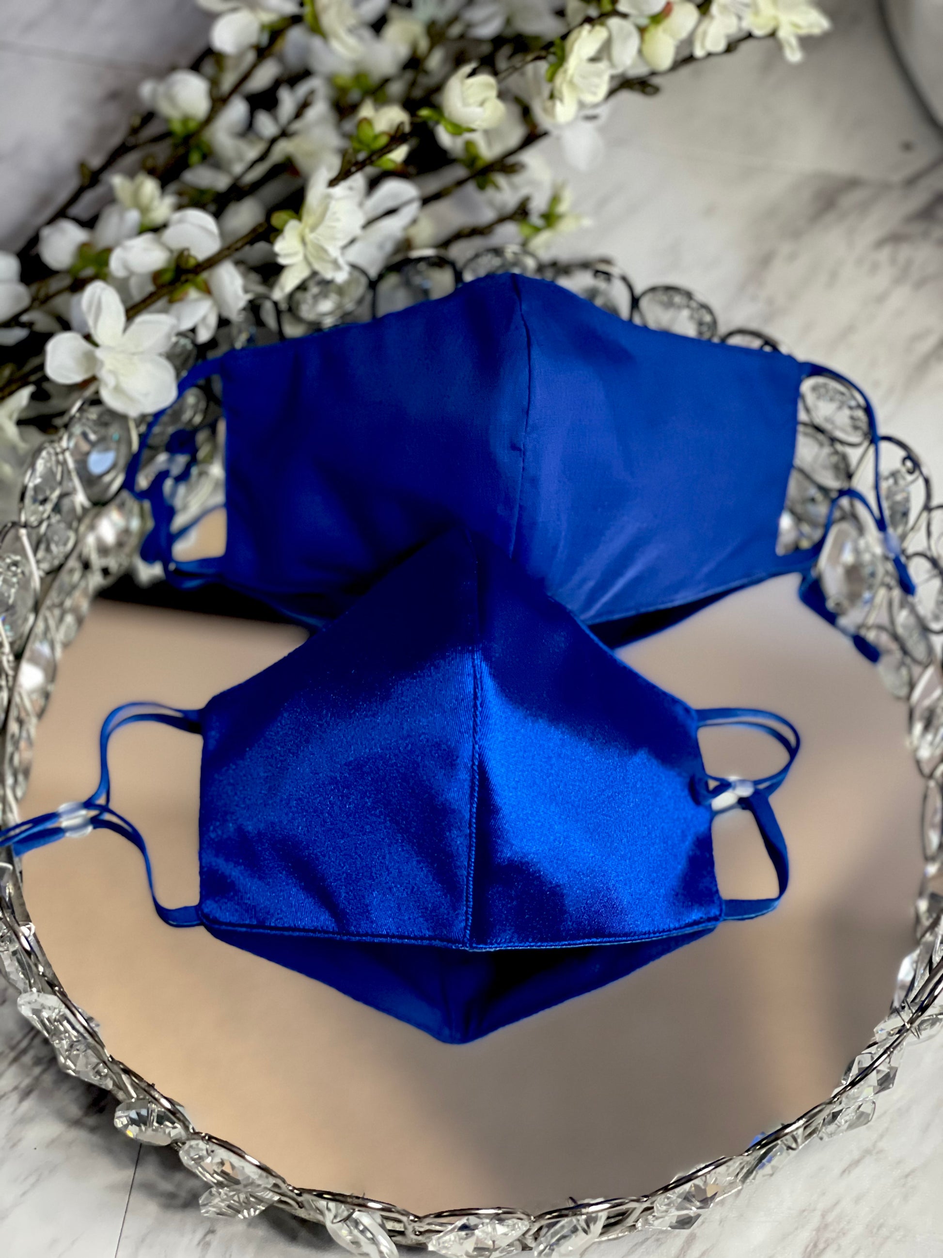 Satin Face Mask - Royal Blue