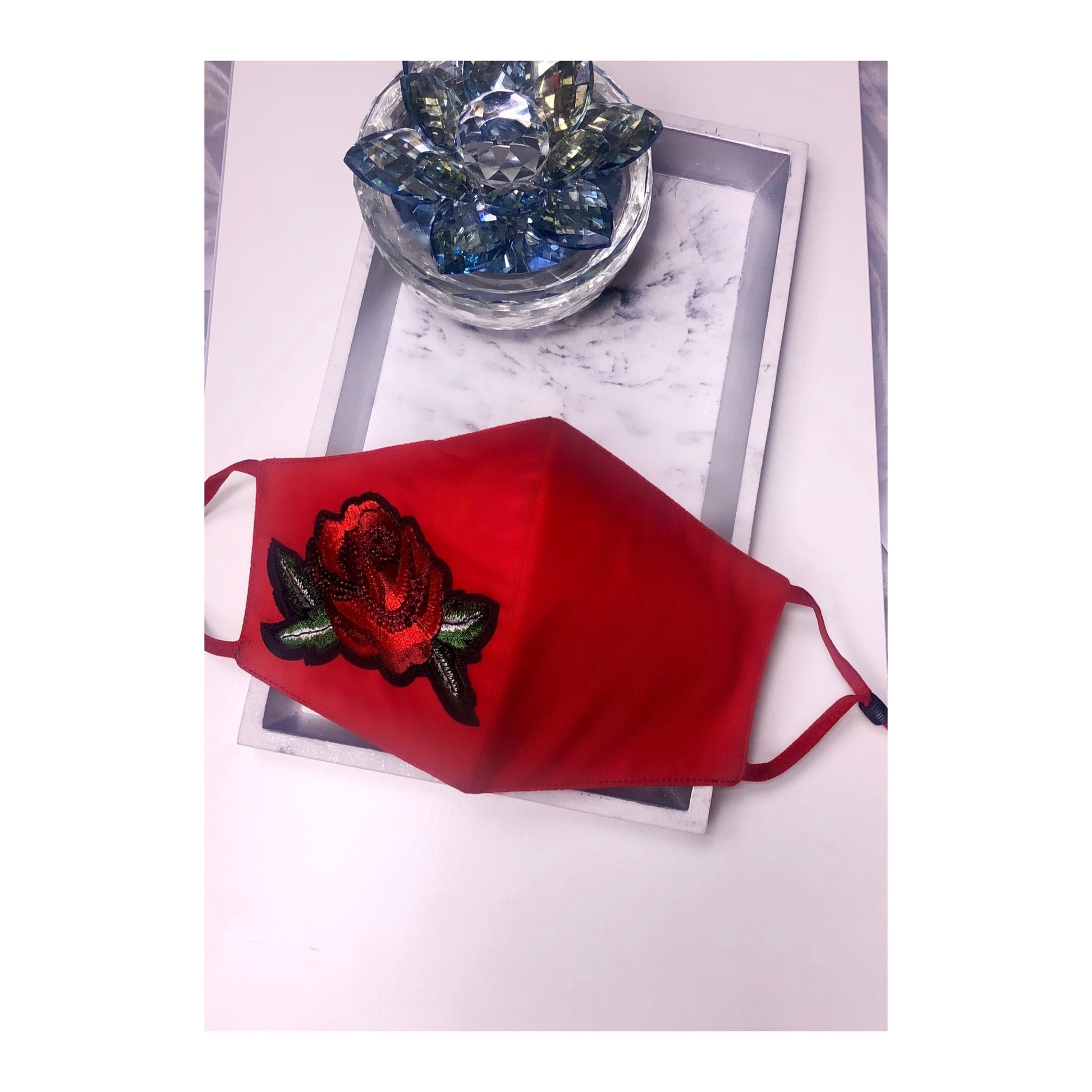 Face Mask - Red Rose (Red) - Hot L.A. Fashion 