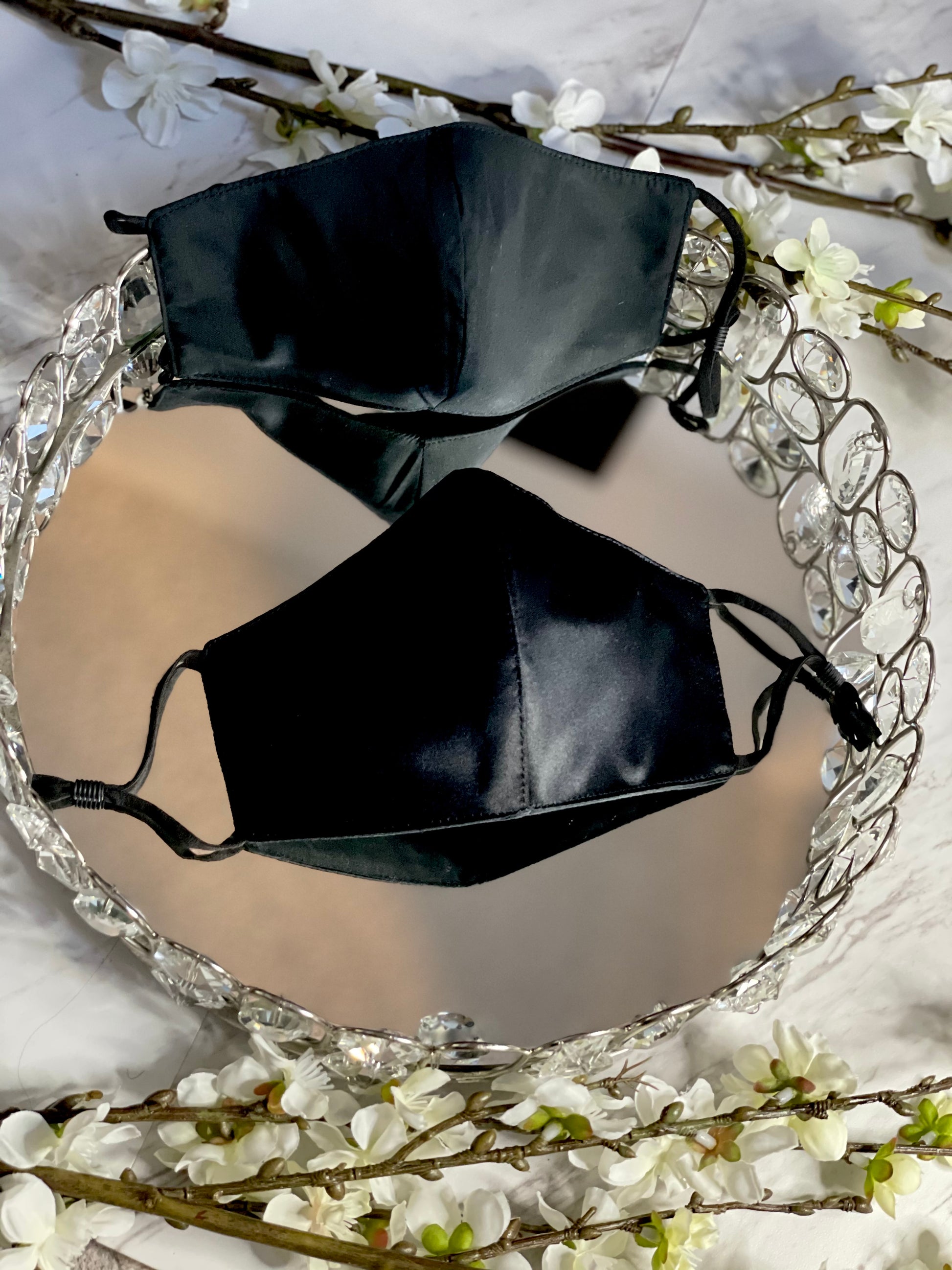 Satin Face Mask - Black