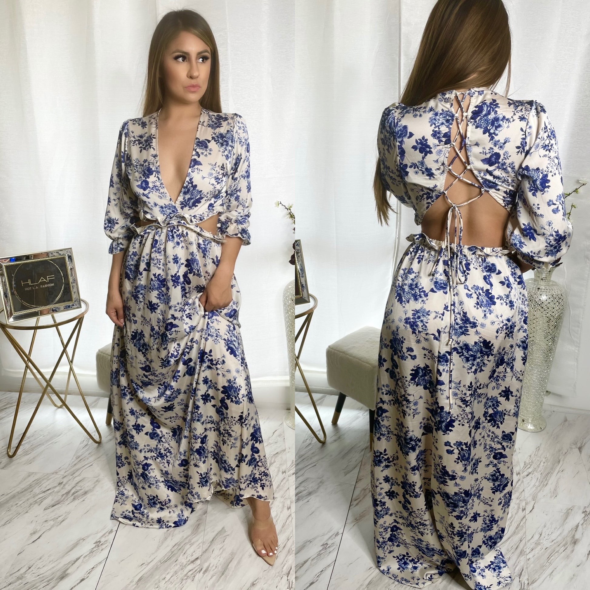 Marbella Maxi Dress - Blue