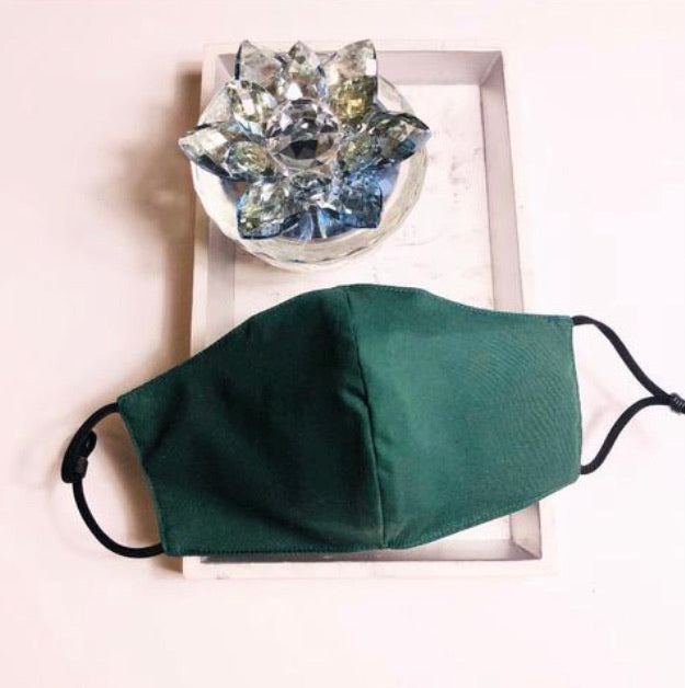 Satin Face Mask - Hunter Green
