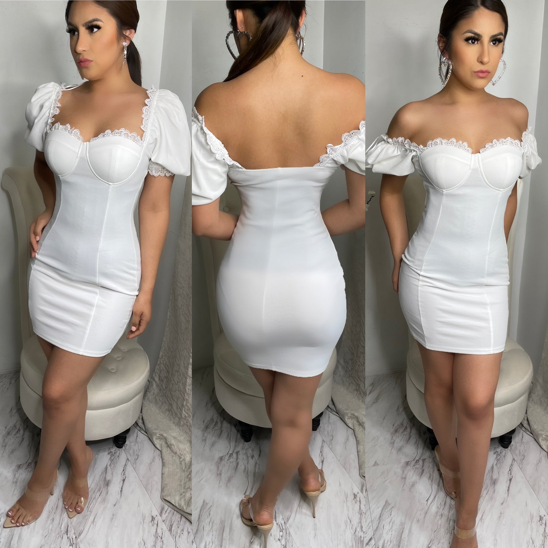 Xoxo Mini Dress - White