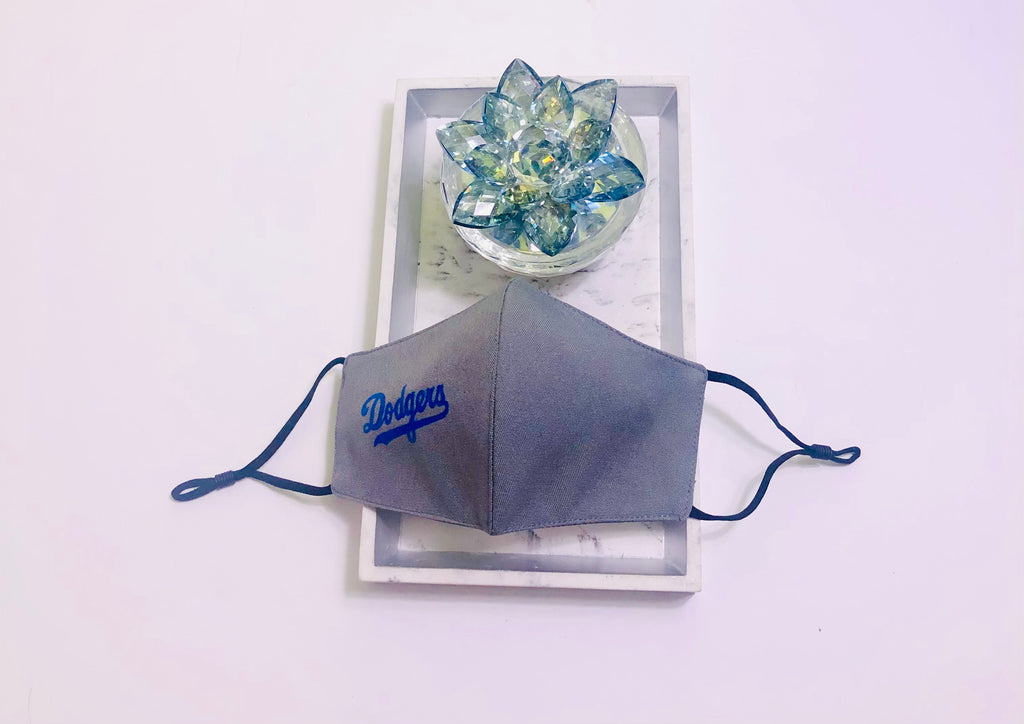 Dodgers Face Mask - Gray