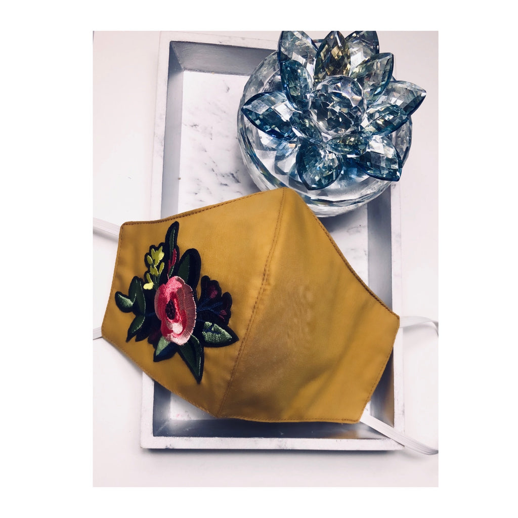 Face Mask - Floral Patch - Hot L.A. Fashion 
