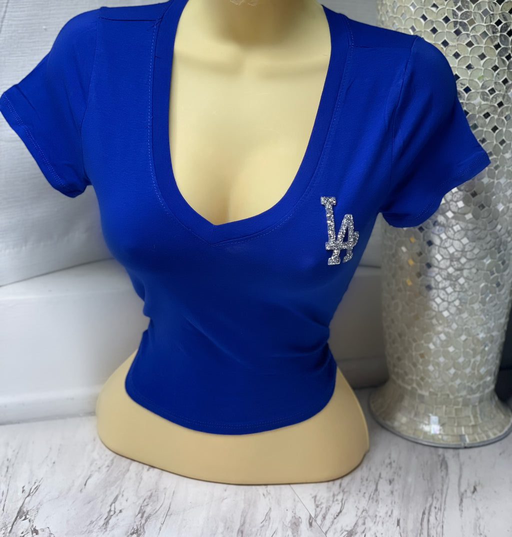 BETTS Rhinestone Crop Top