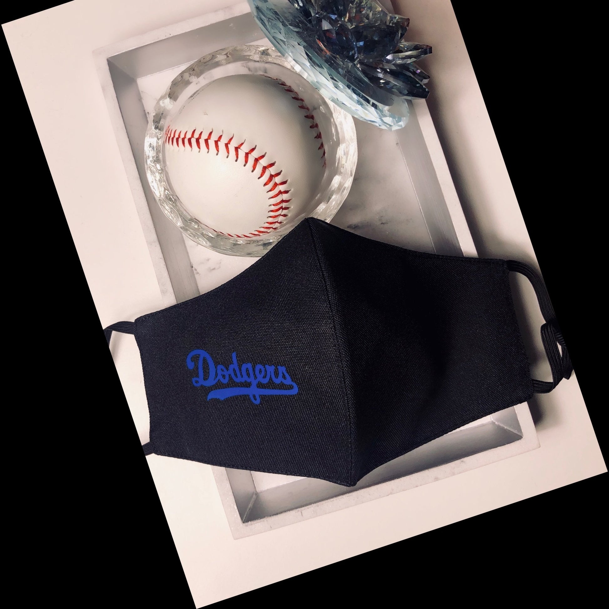 Face Mask - Dodgers (Black) - Hot L.A. Fashion 