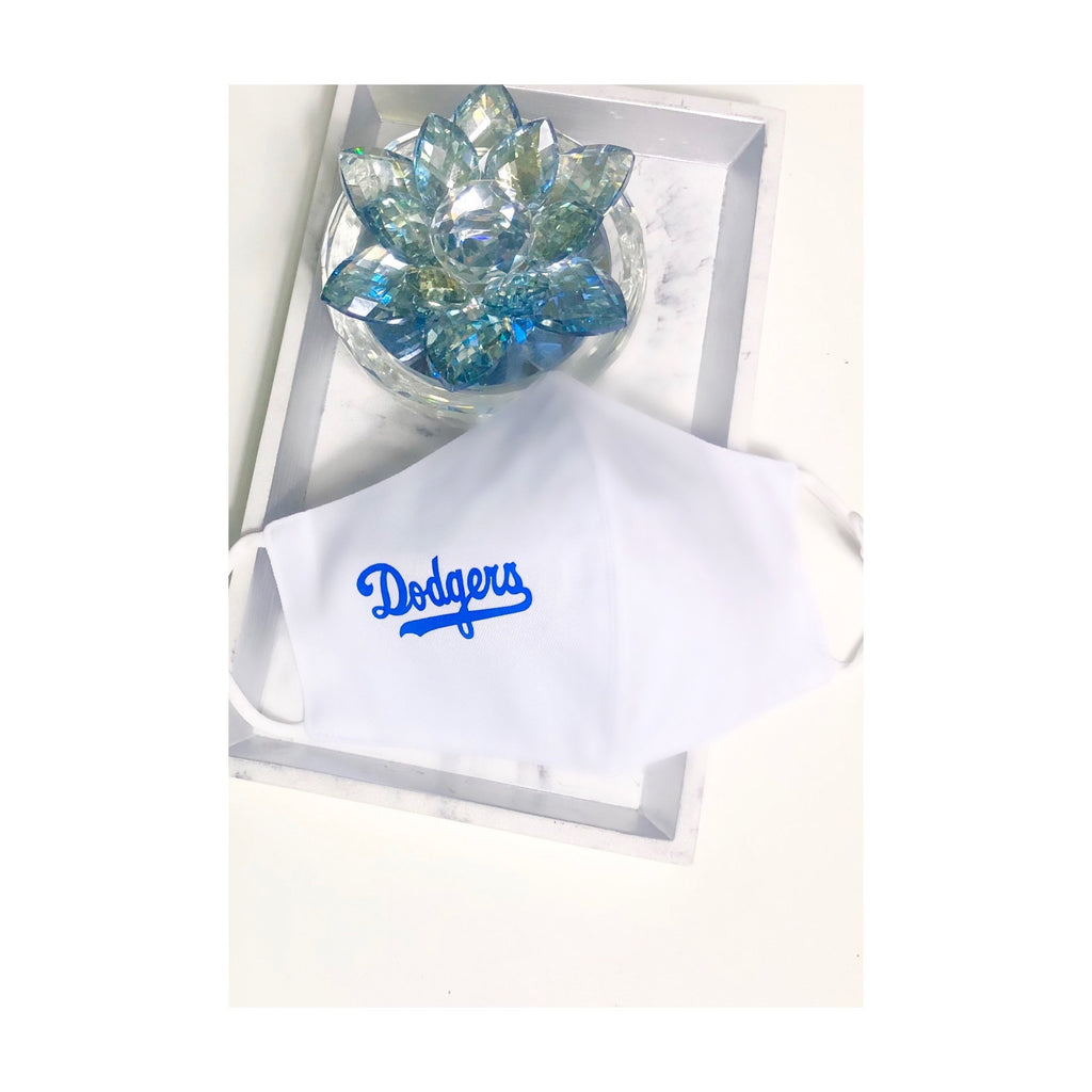 Unisex Face Mask - LA Dodgers (White) - Hot L.A. Fashion 