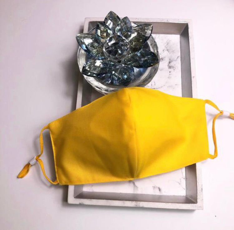 Satin Face Mask - Yellow