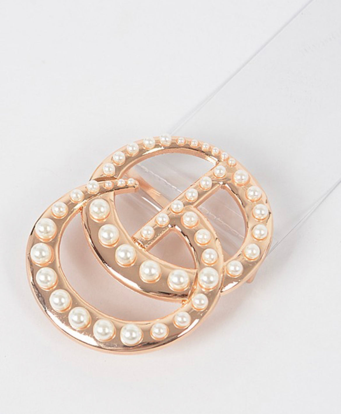GG Drip Pearl Waist Belt - Clear