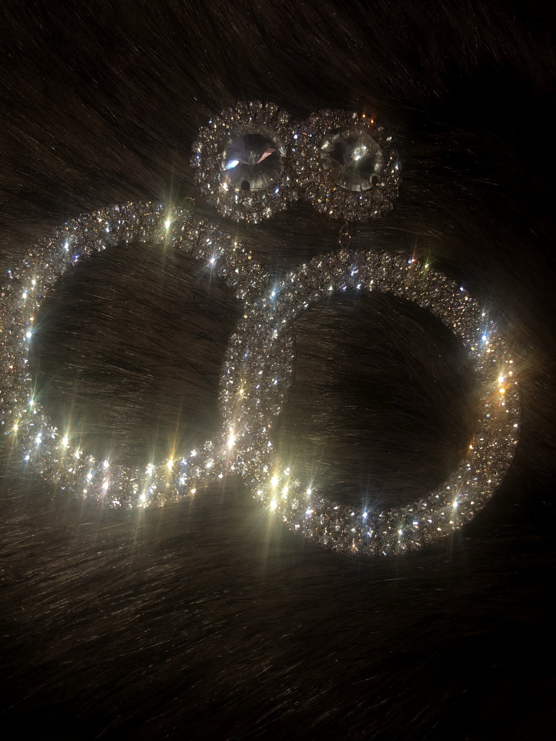 Lush Rhinestone Hoops - Gold - Hot L.A. Fashion 