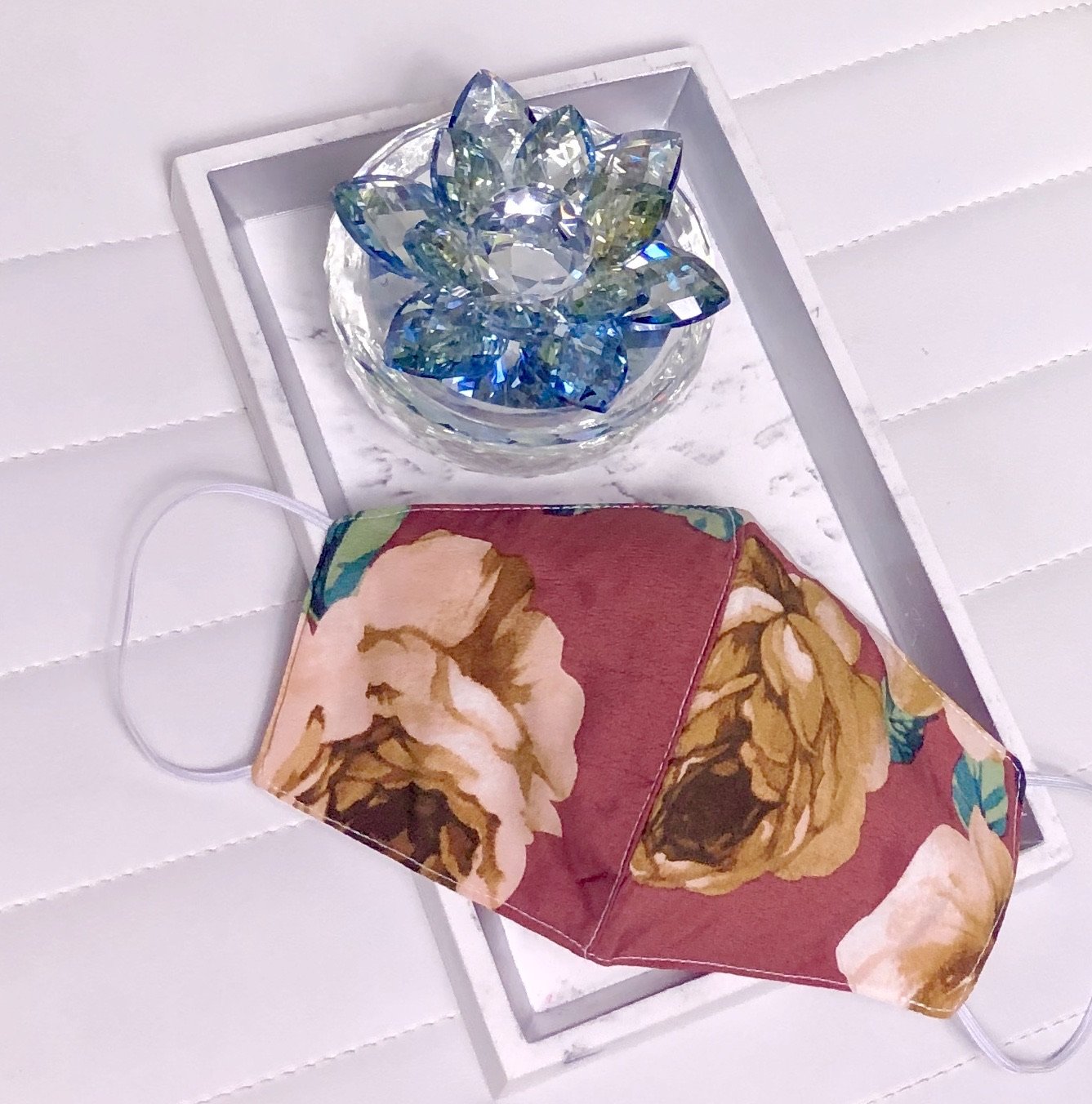 Face Mask - Floral (Mauve) - Hot L.A. Fashion 