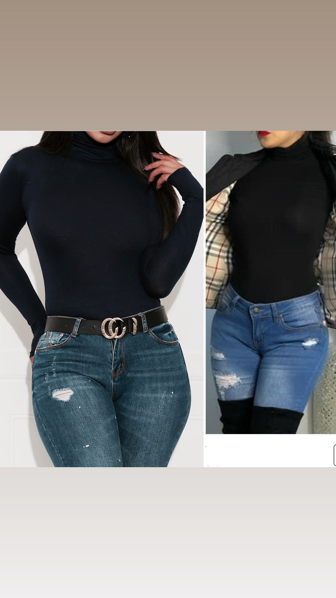Turtle Neck Shirt - Black