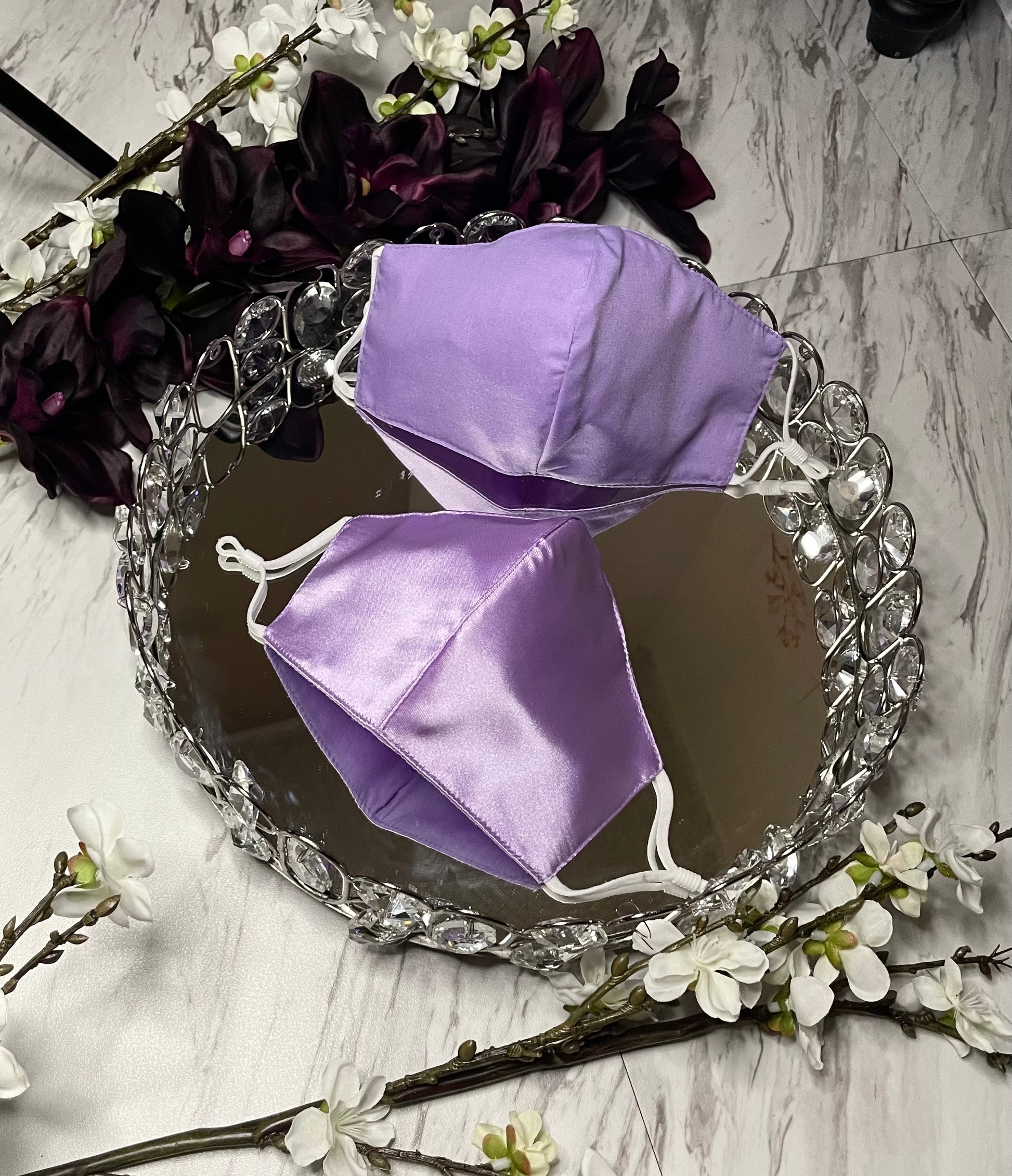 Satin Face Mask - Lilac