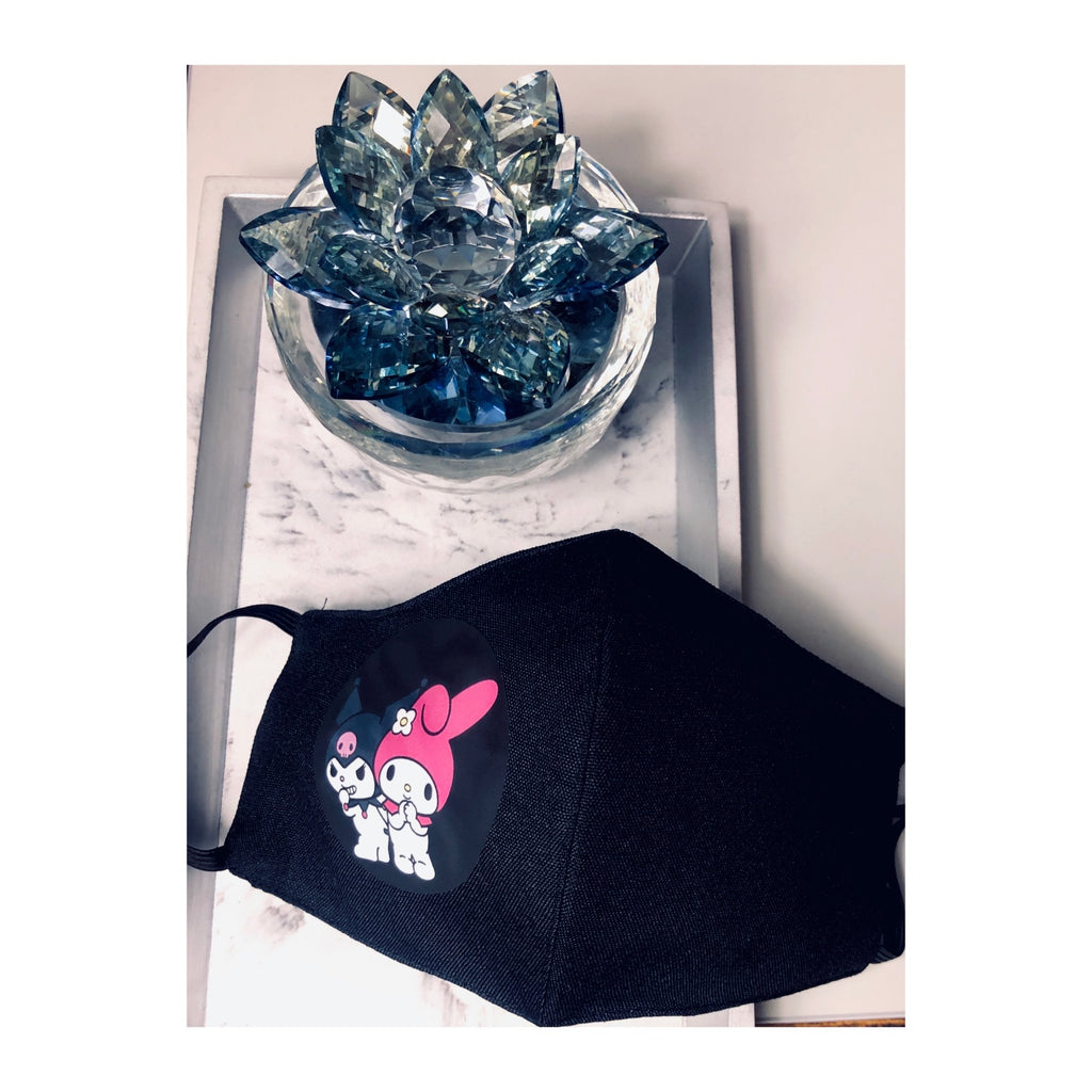 Face Mask - Kuromi & My Melody - Hot L.A. Fashion 