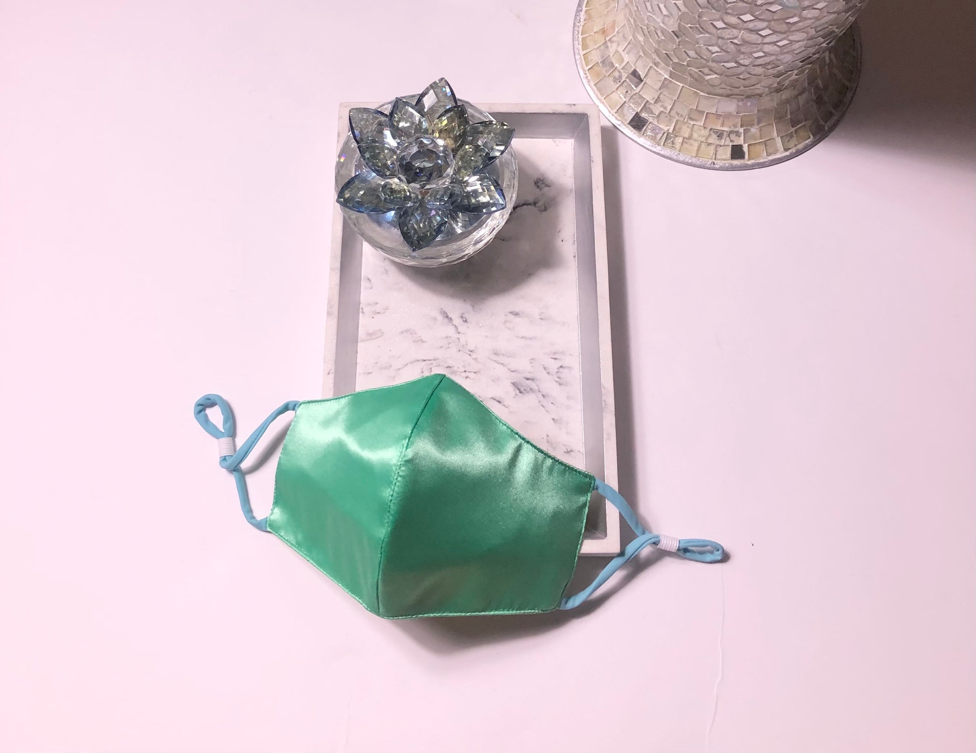 Satin Face Mask - Mint
