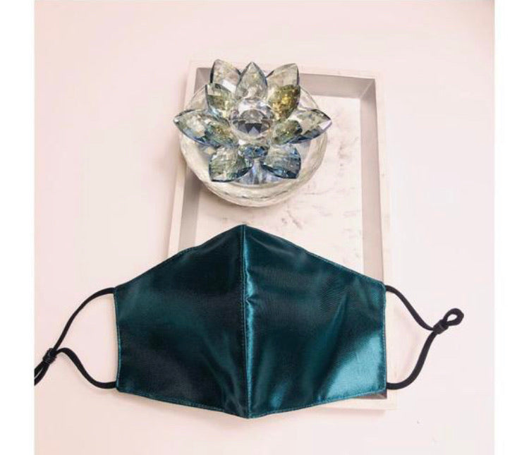 Satin Face Mask - Hunter Green