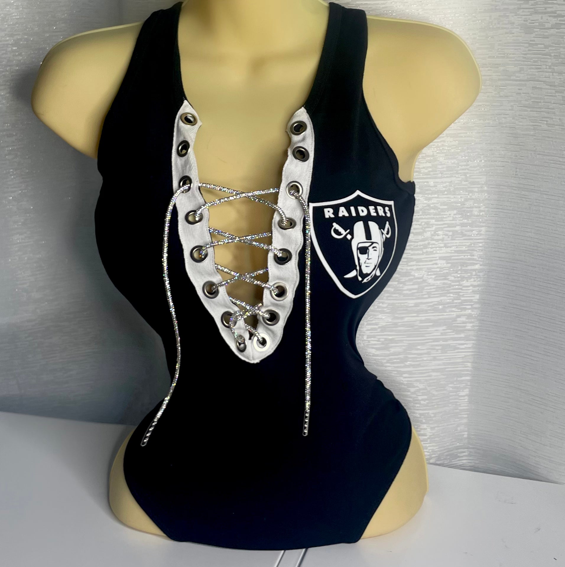 Raiders Bodysuit - Rhinestone Cord
