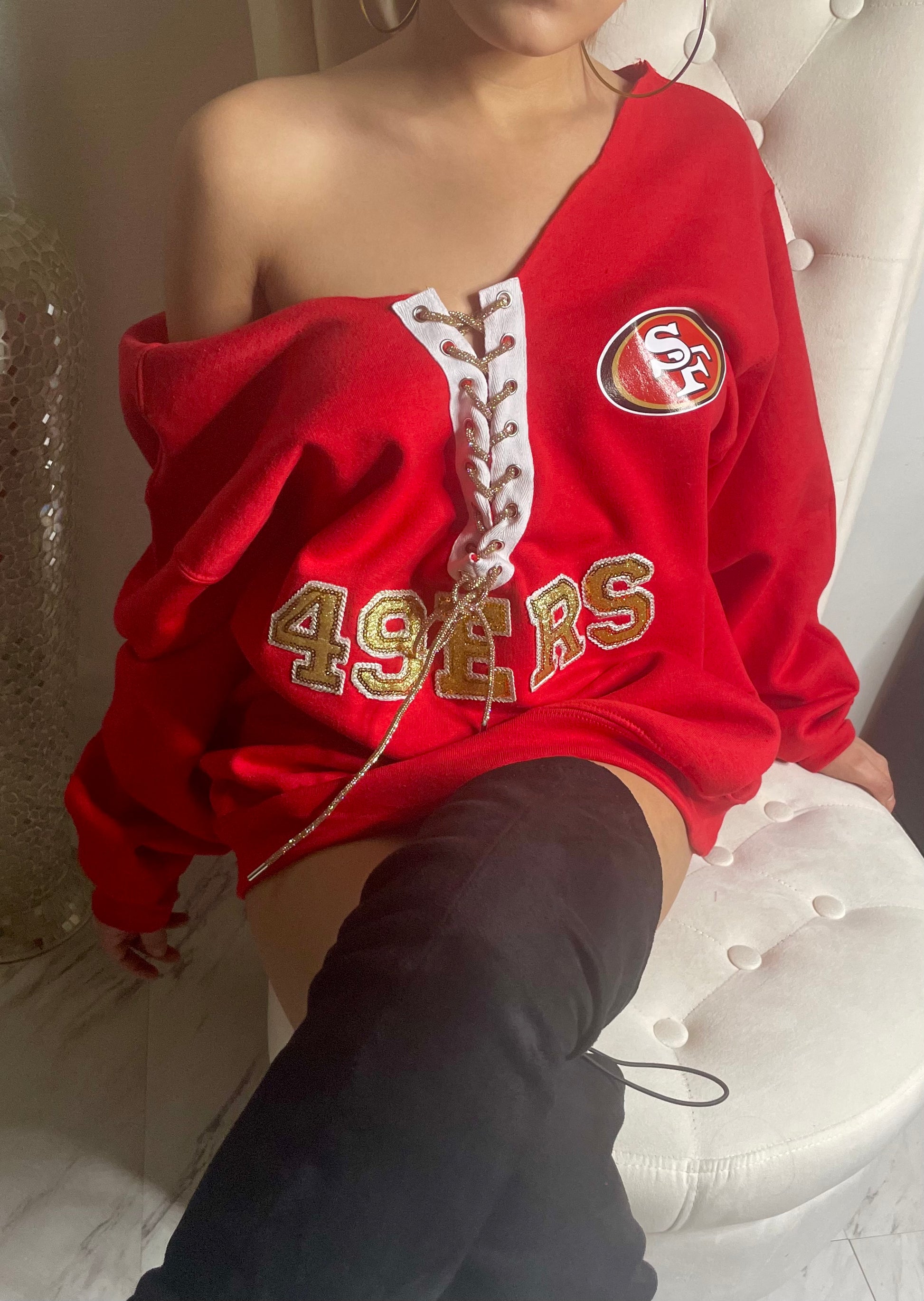 San Francisco 49ers Lace-up Sweatshirt
